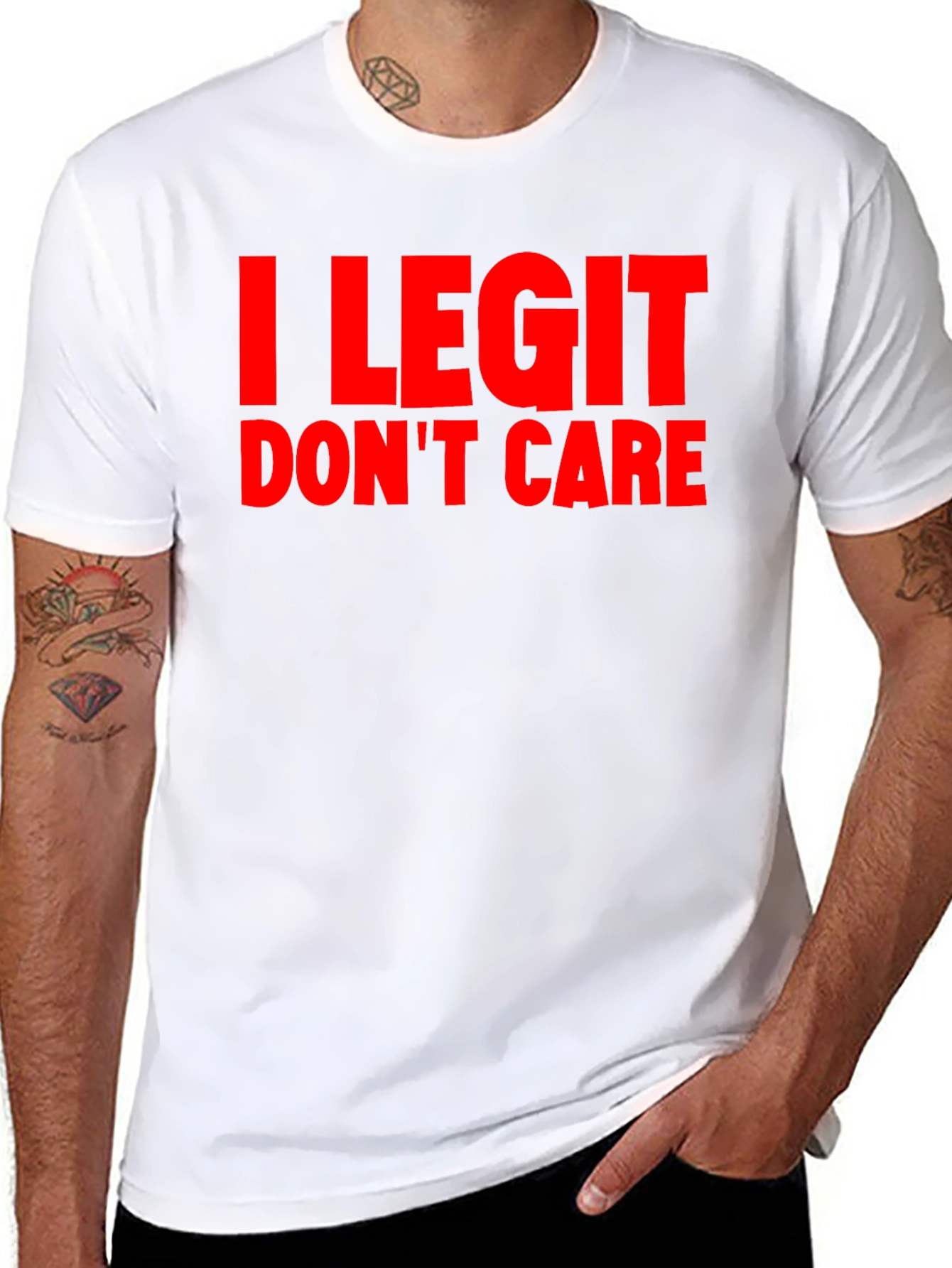 I Legit Dont Care Graphic Tee - Black