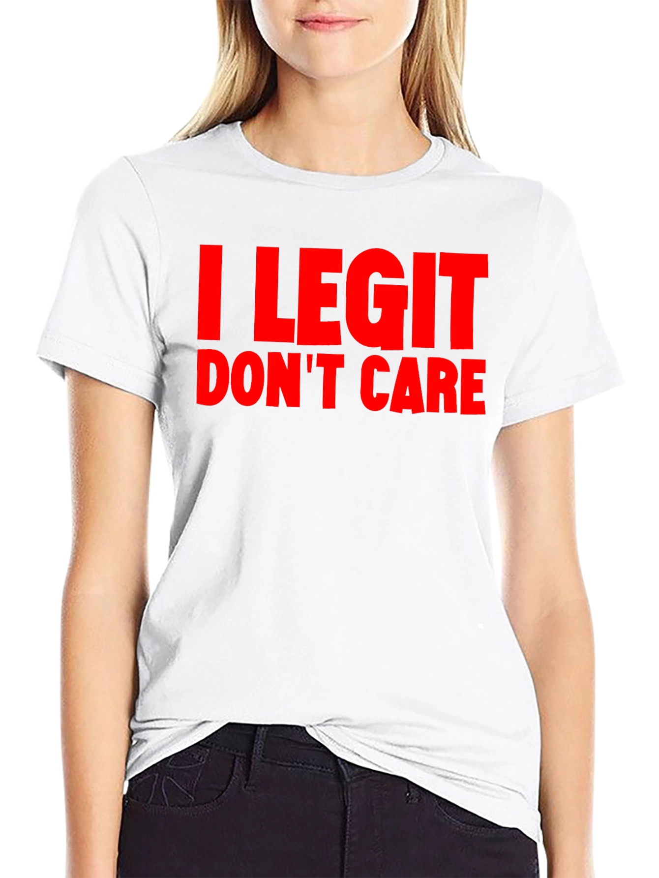 I Legit Dont Care Graphic Tee - Black