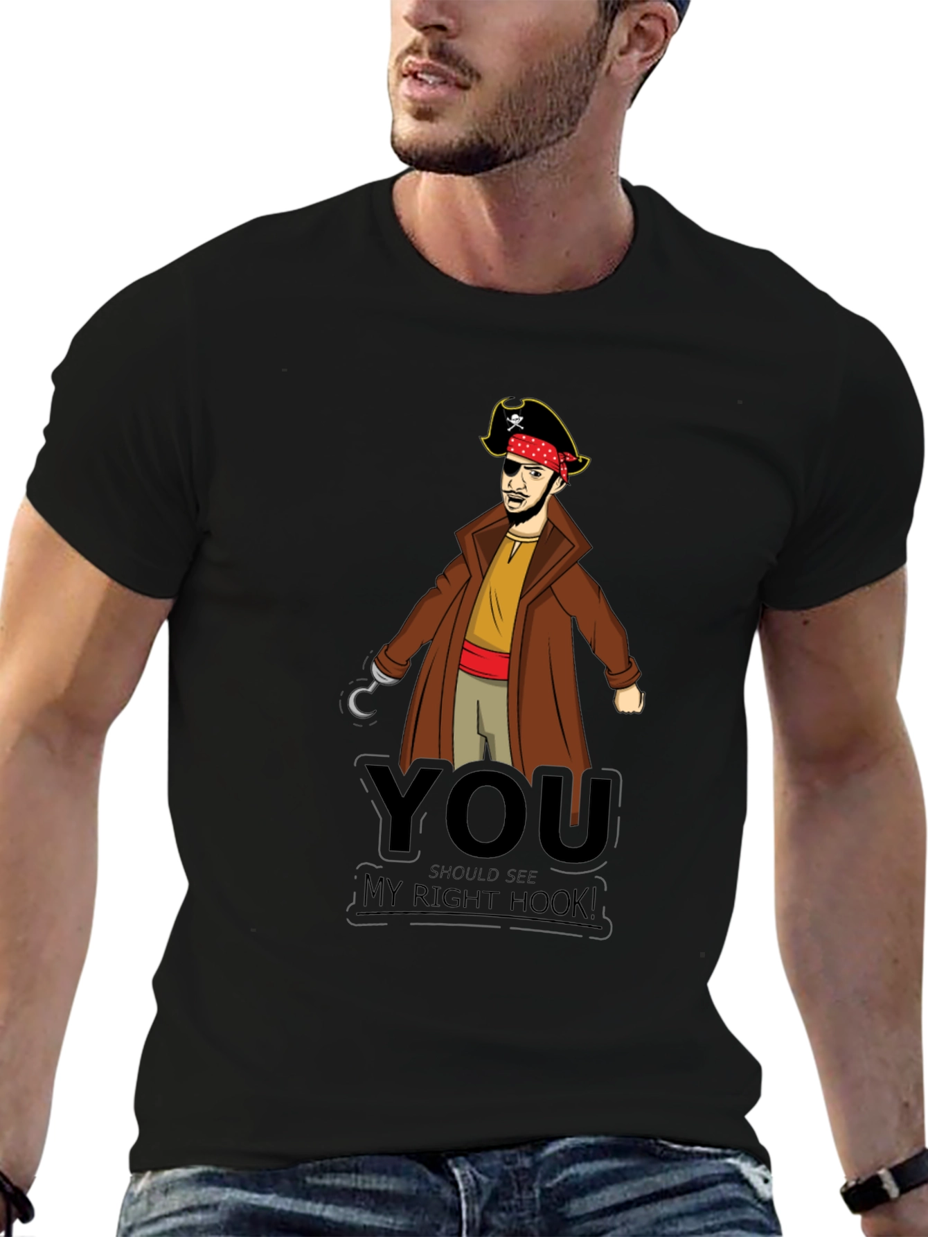 Pirate Hook T-Shirt - Funny Graphic Tee
