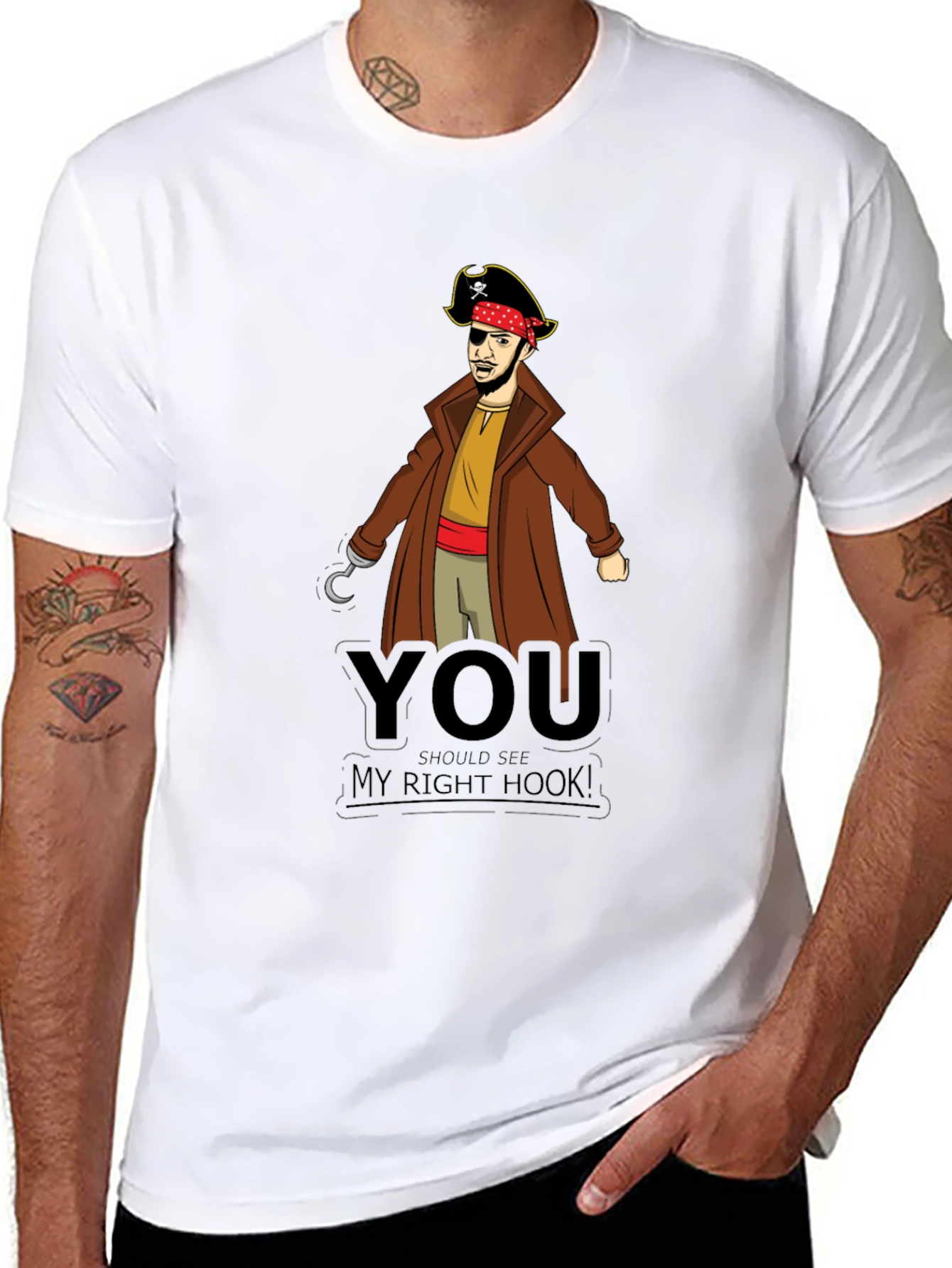 Pirate Hook T-Shirt - Funny Graphic Tee
