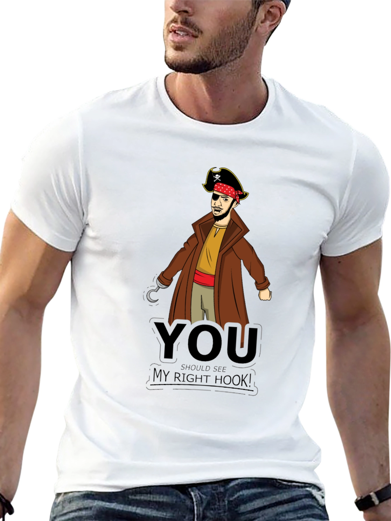 Pirate Hook T-Shirt - Funny Graphic Tee