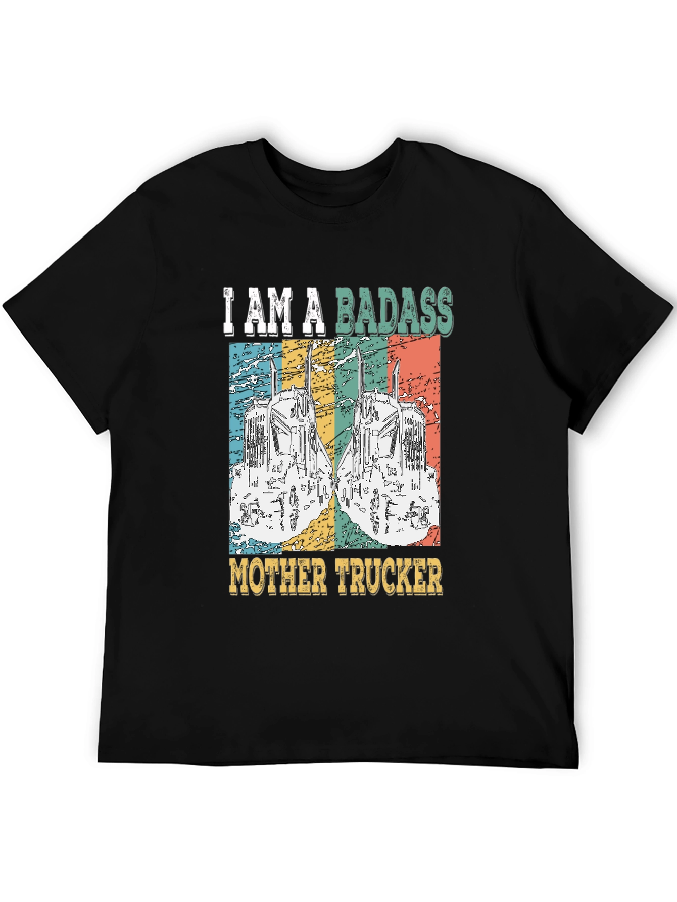 Badass Mother Trucker Graphic T-Shirt