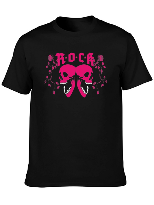 Rock Skull Graphic Tee - Edgy Streetwear