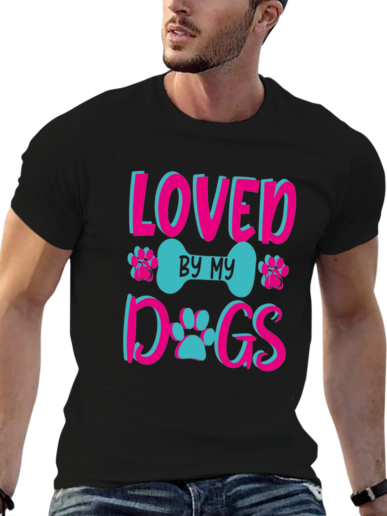 Loved By My Dogs Graphic Tee