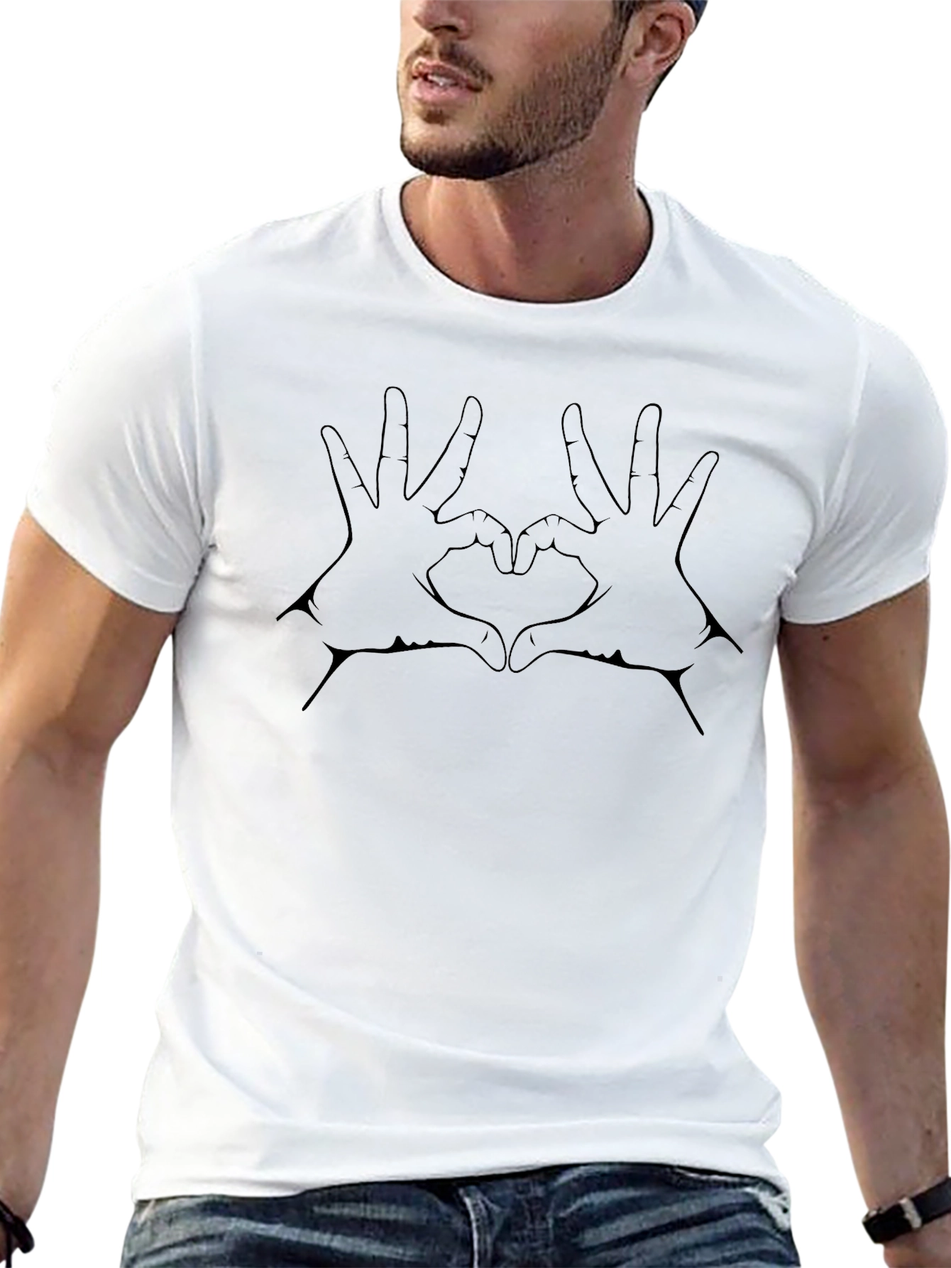 Heart Hands Graphic T-Shirt - Soft Cotton Tee