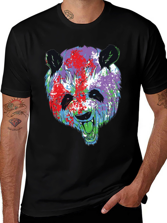 Colorful Panda Graphic Print Tee