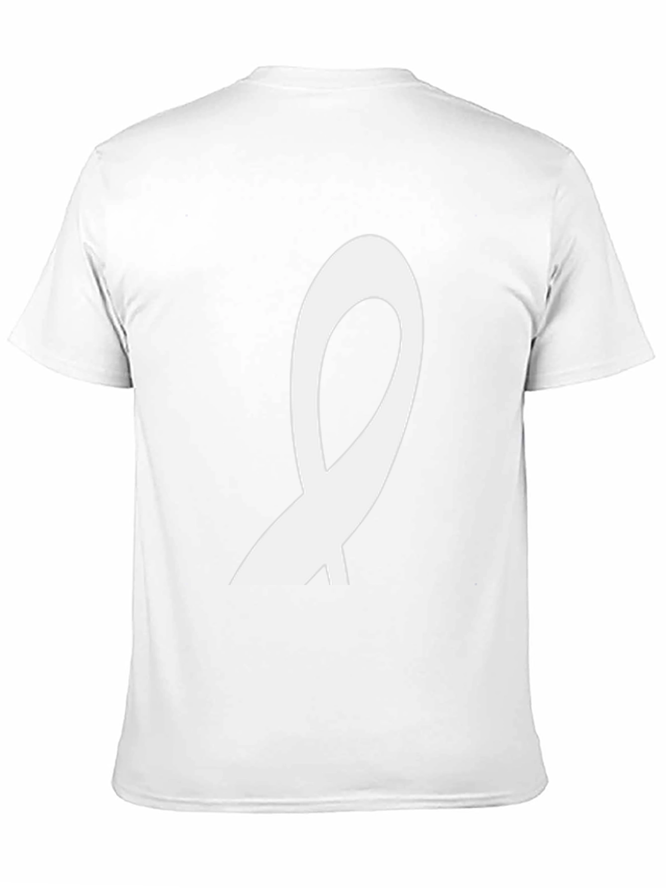 Minimalist White Ribbon Graphic Tee