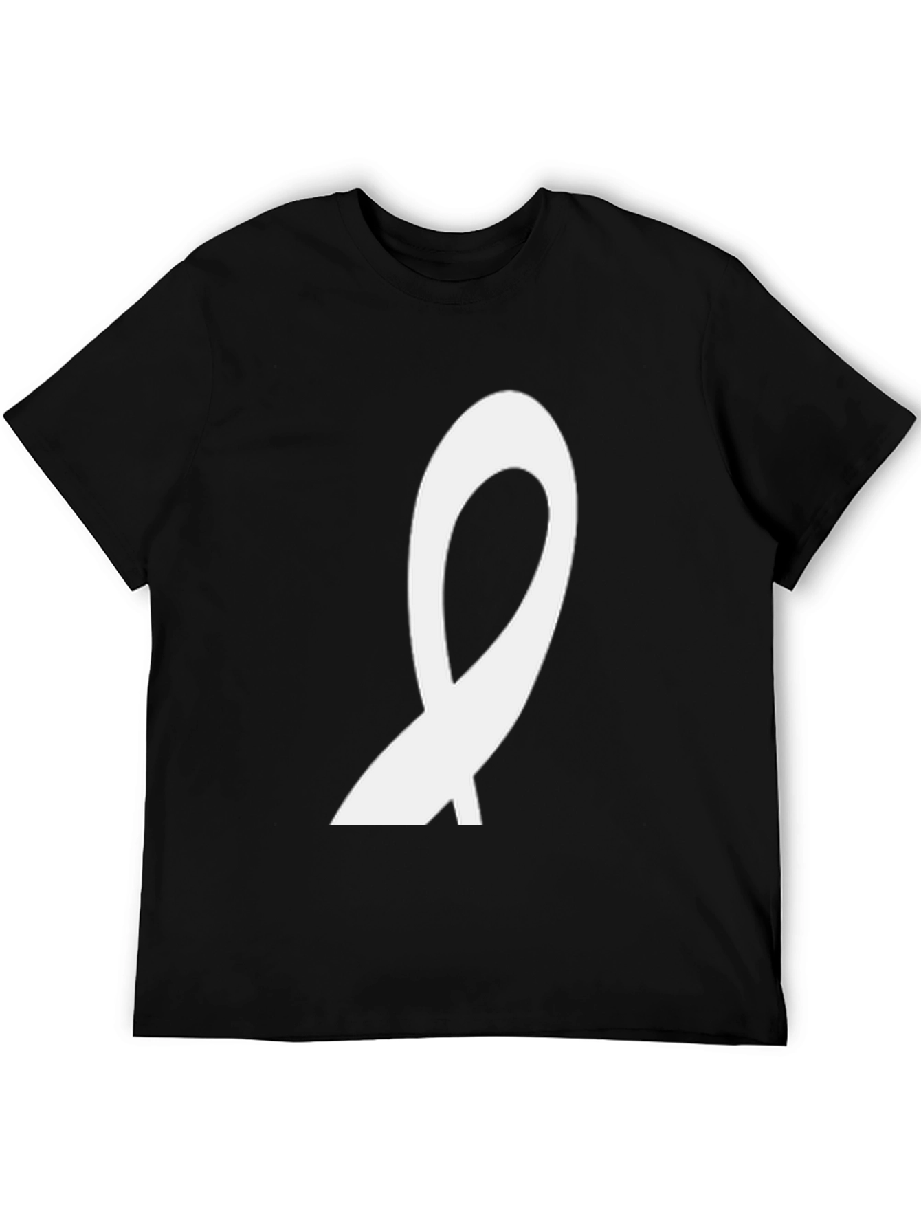 Minimalist White Ribbon Graphic Tee