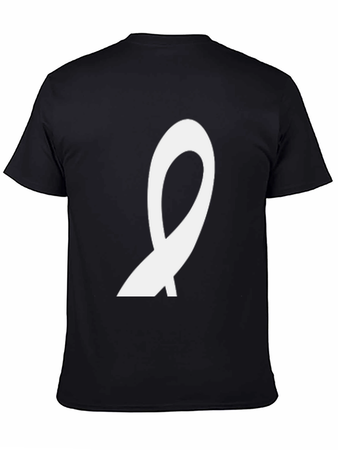 Minimalist White Ribbon Graphic Tee