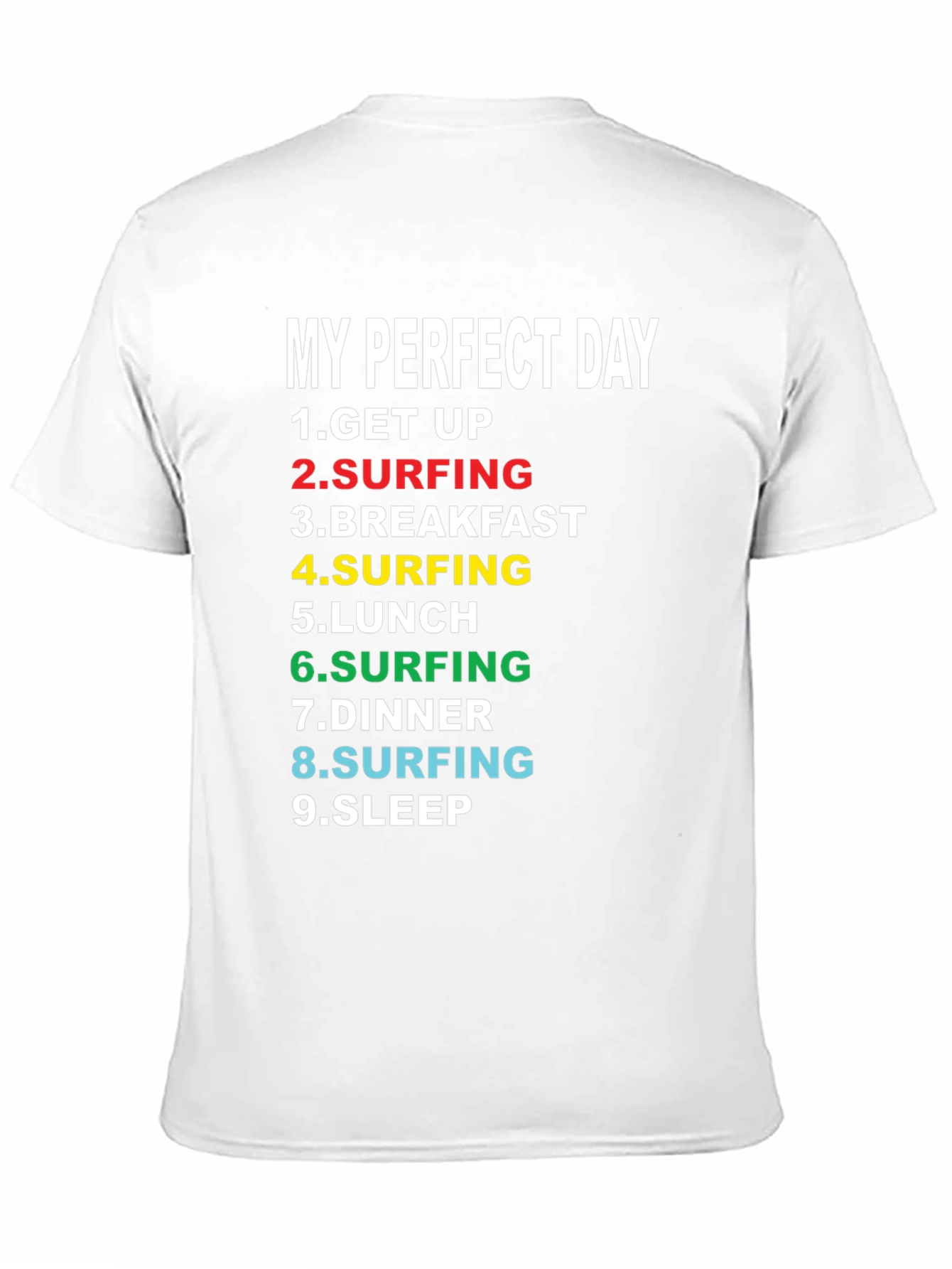 My Perfect Day Surfing T-Shirt - Black Cotton Tee