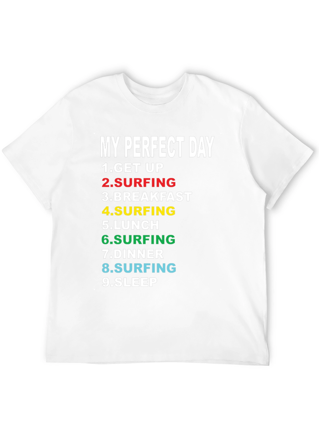 My Perfect Day Surfing T-Shirt - Black Cotton Tee