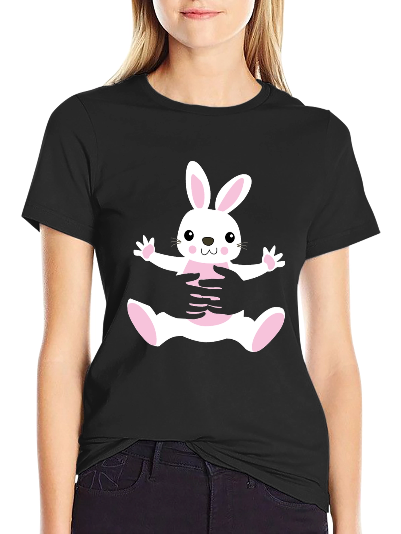 Bunny Hug Black T-Shirt