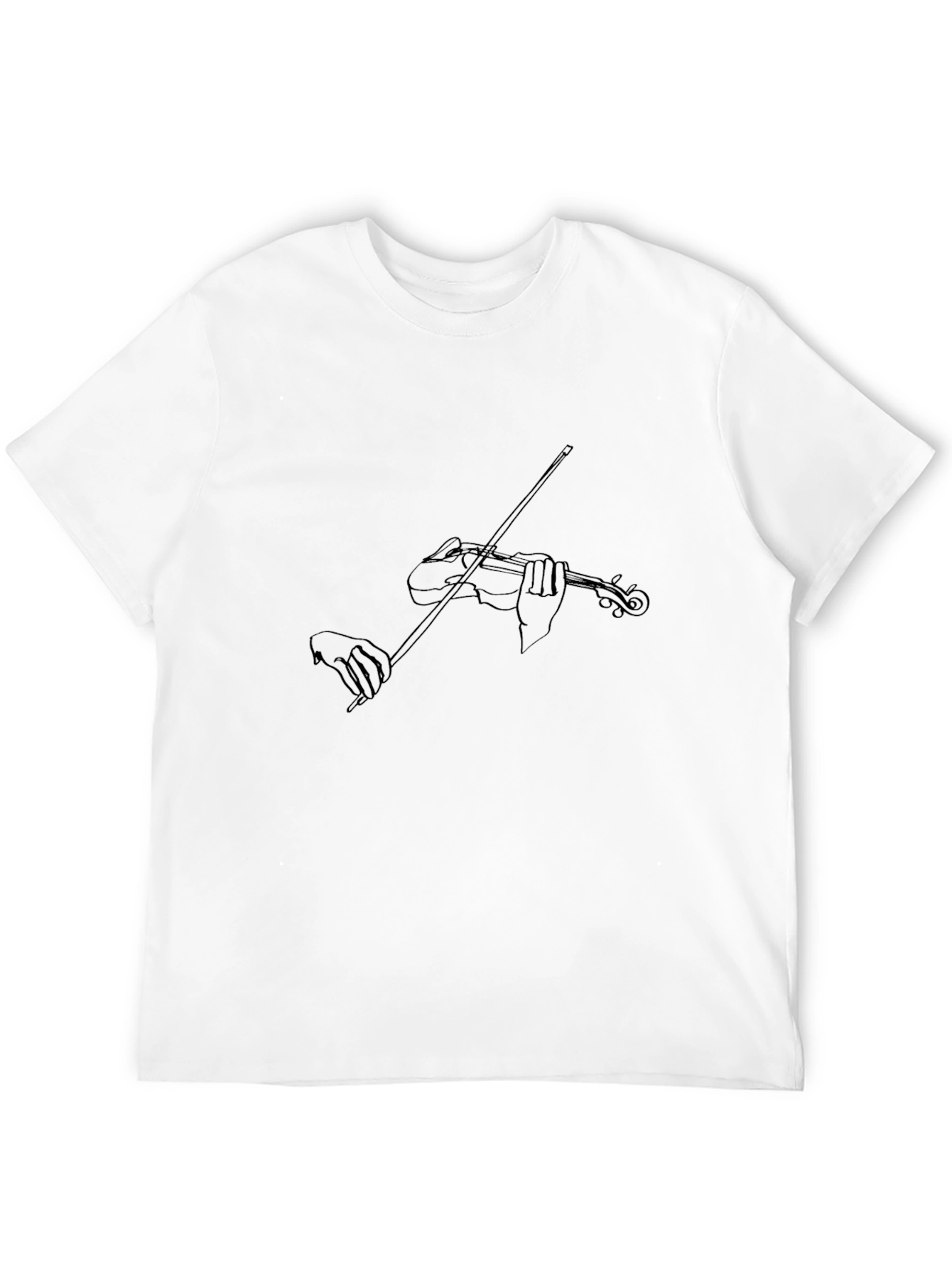 Violin Player Graphic T-Shirt - Black