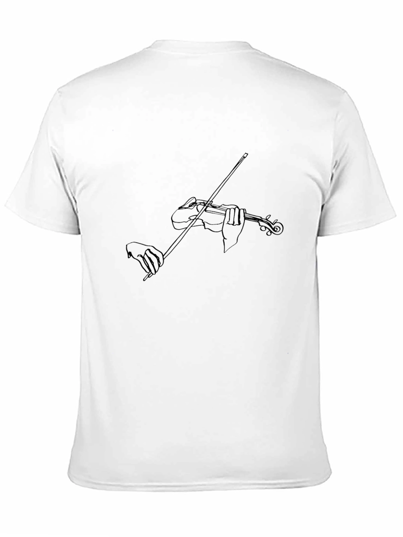 Violin Player Graphic T-Shirt - Black