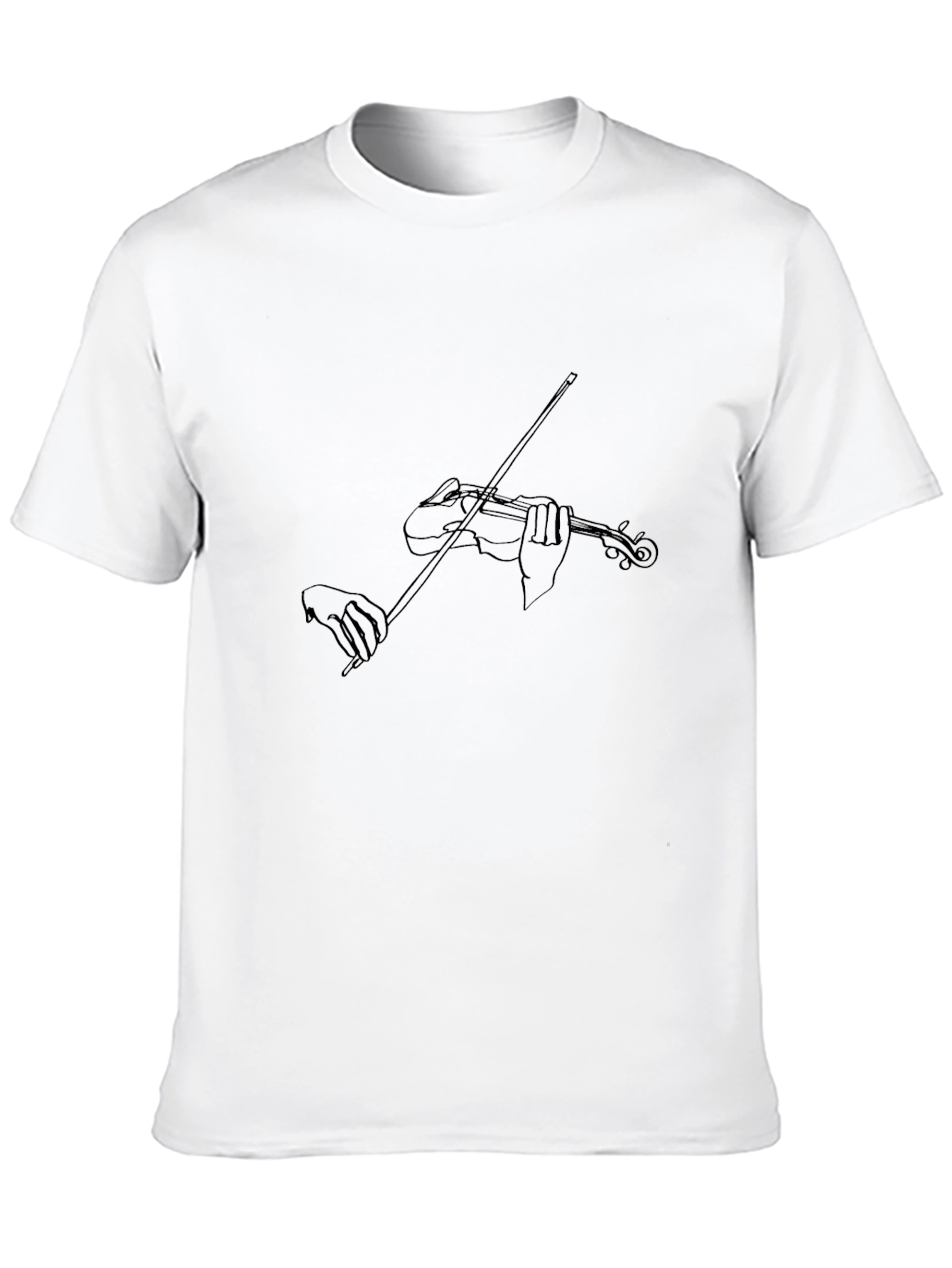 Violin Player Graphic T-Shirt - Black