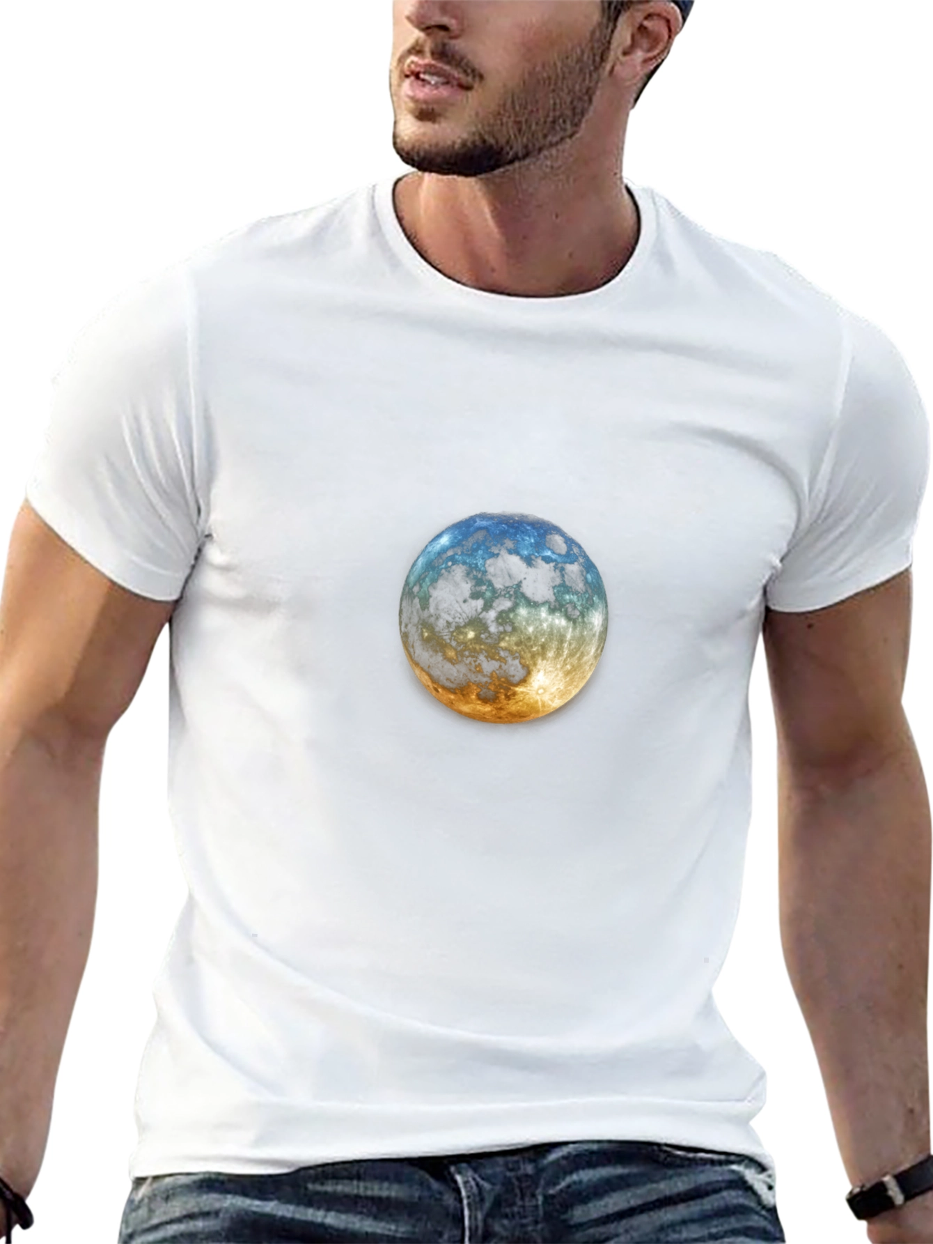 Moon Phase Graphic Black T-Shirt