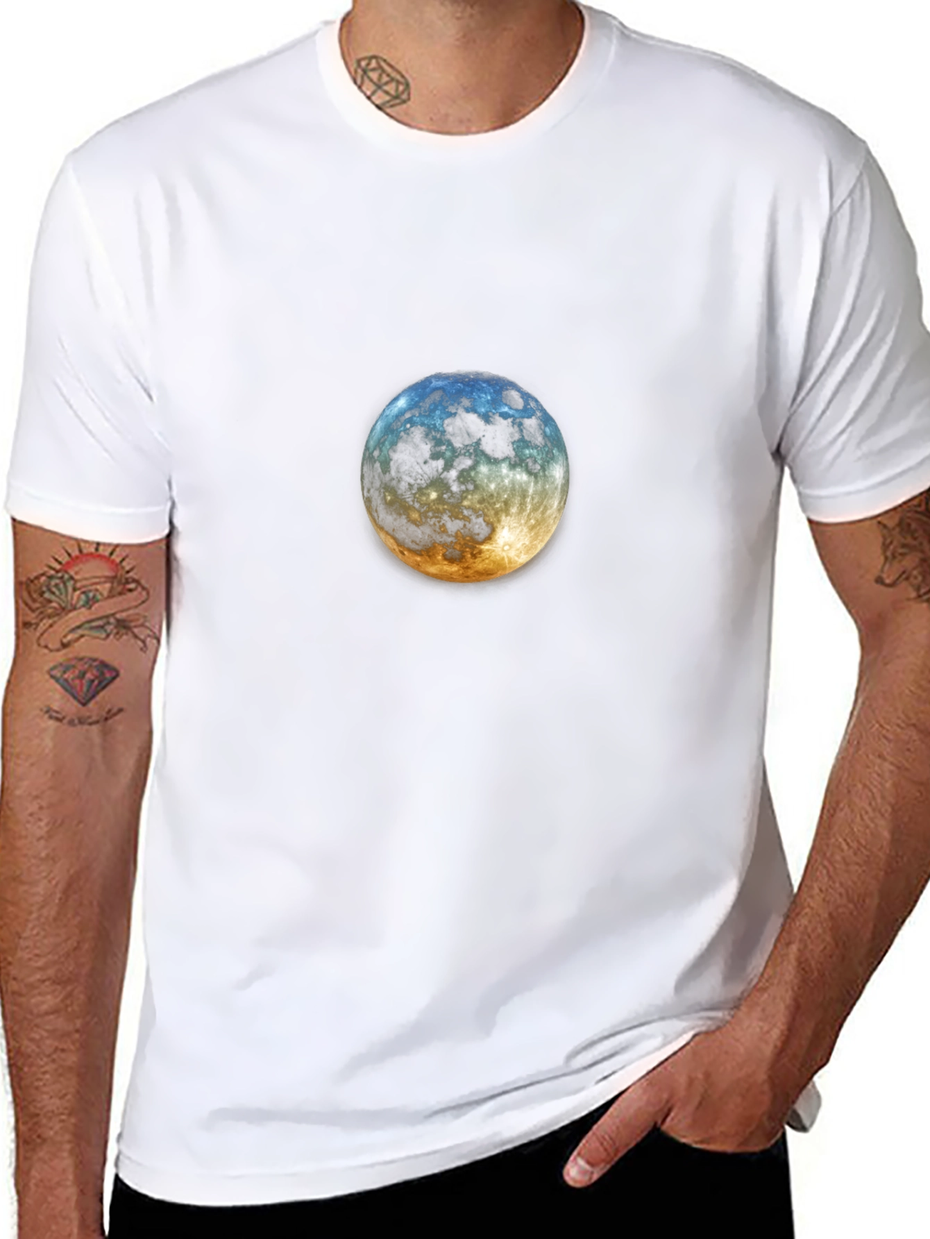 Moon Phase Graphic Black T-Shirt