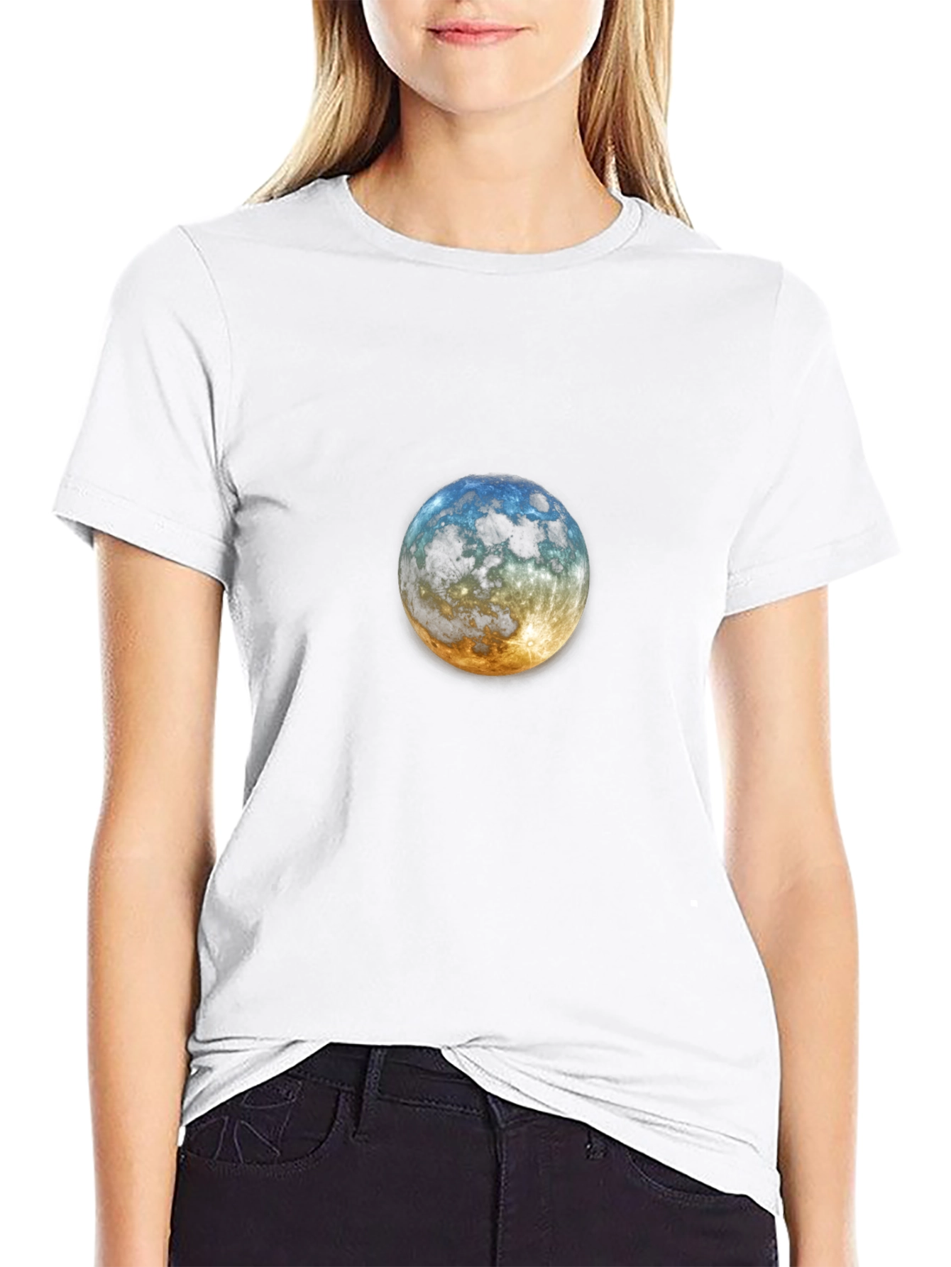 Moon Phase Graphic Black T-Shirt