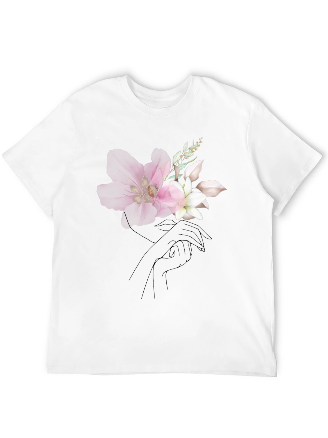 Floral Graphic Black T-Shirt - Modern Style