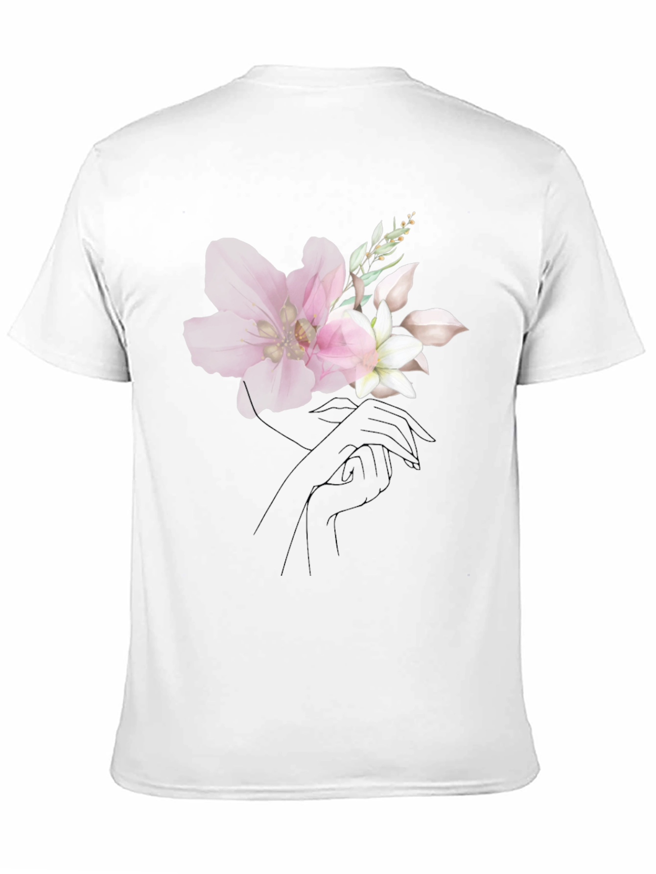 Floral Graphic Black T-Shirt - Modern Style