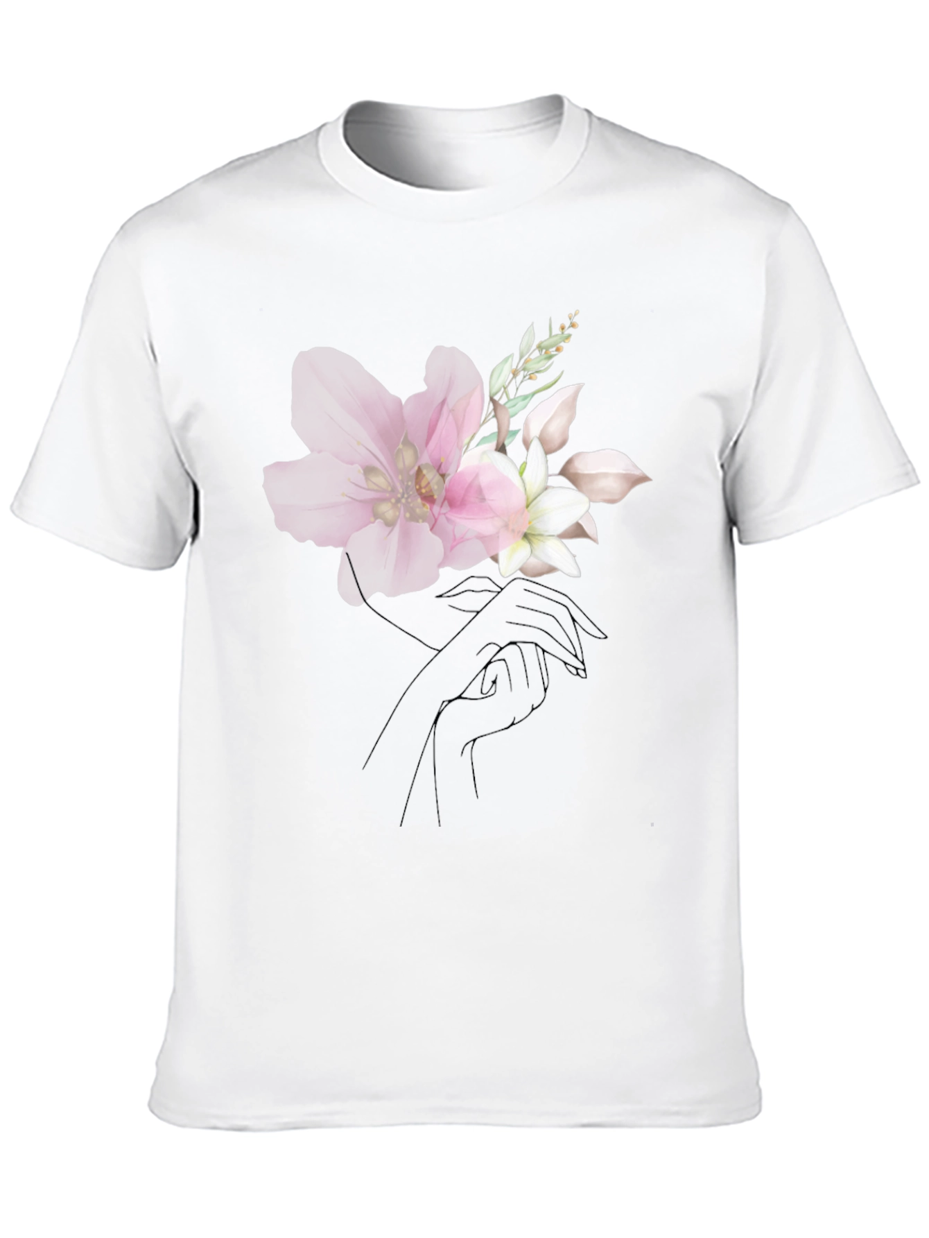 Floral Graphic Black T-Shirt - Modern Style