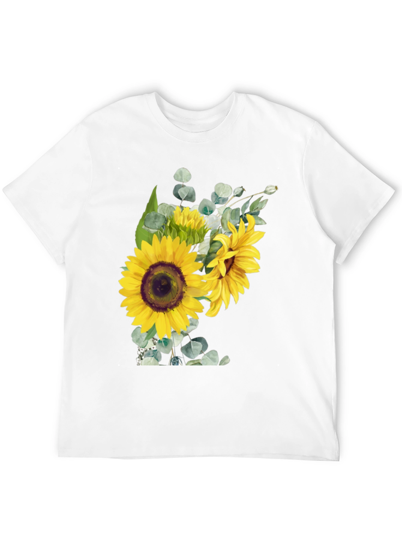 Sunflower Bouquet Graphic Tee - Black