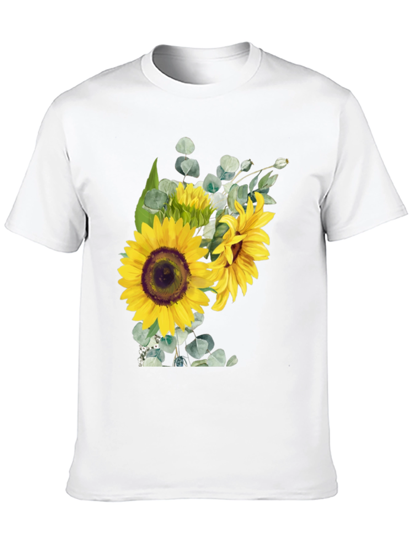 Sunflower Bouquet Graphic Tee - Black