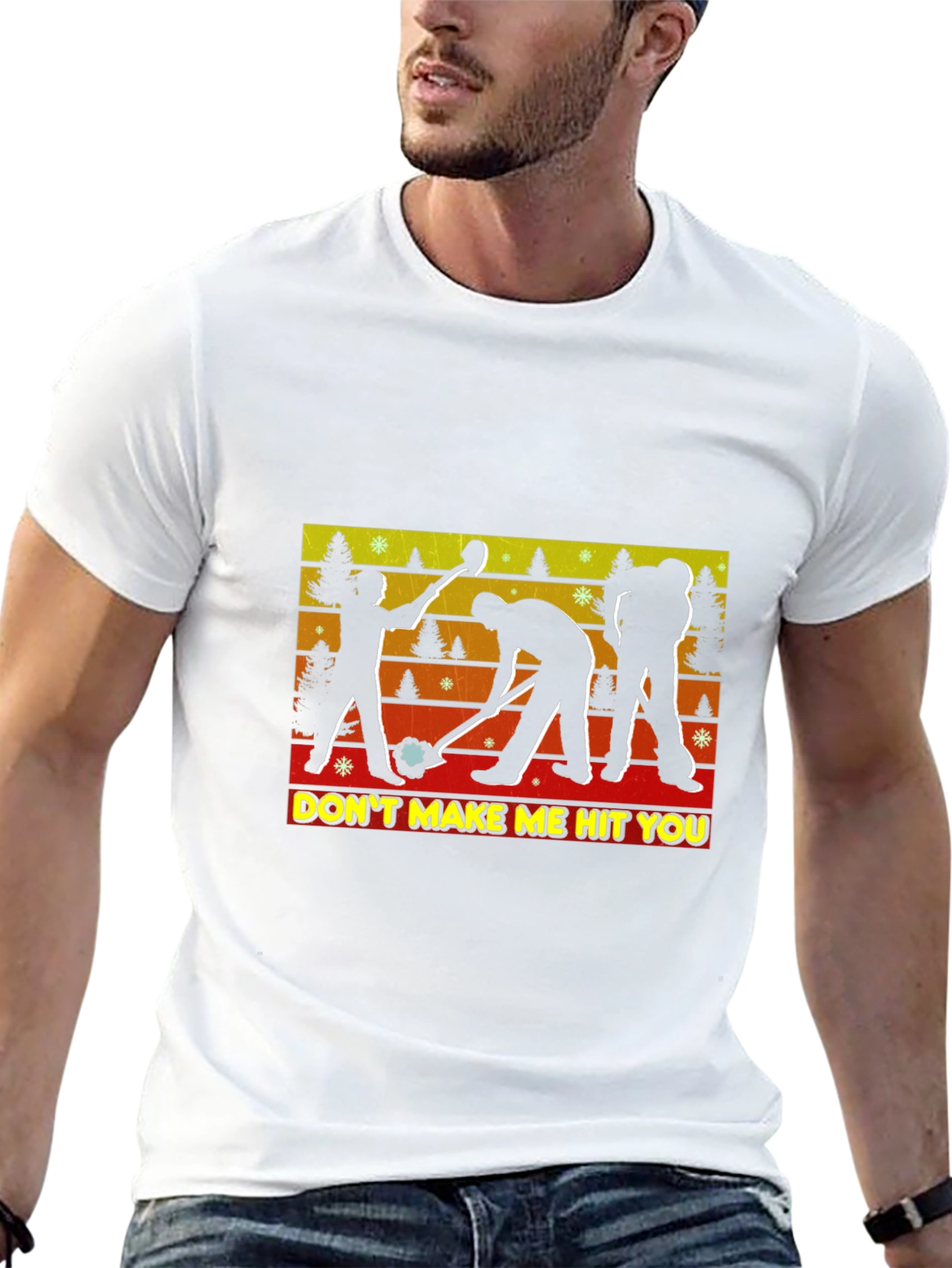 Dont Make Me Hit You Curling T-Shirt