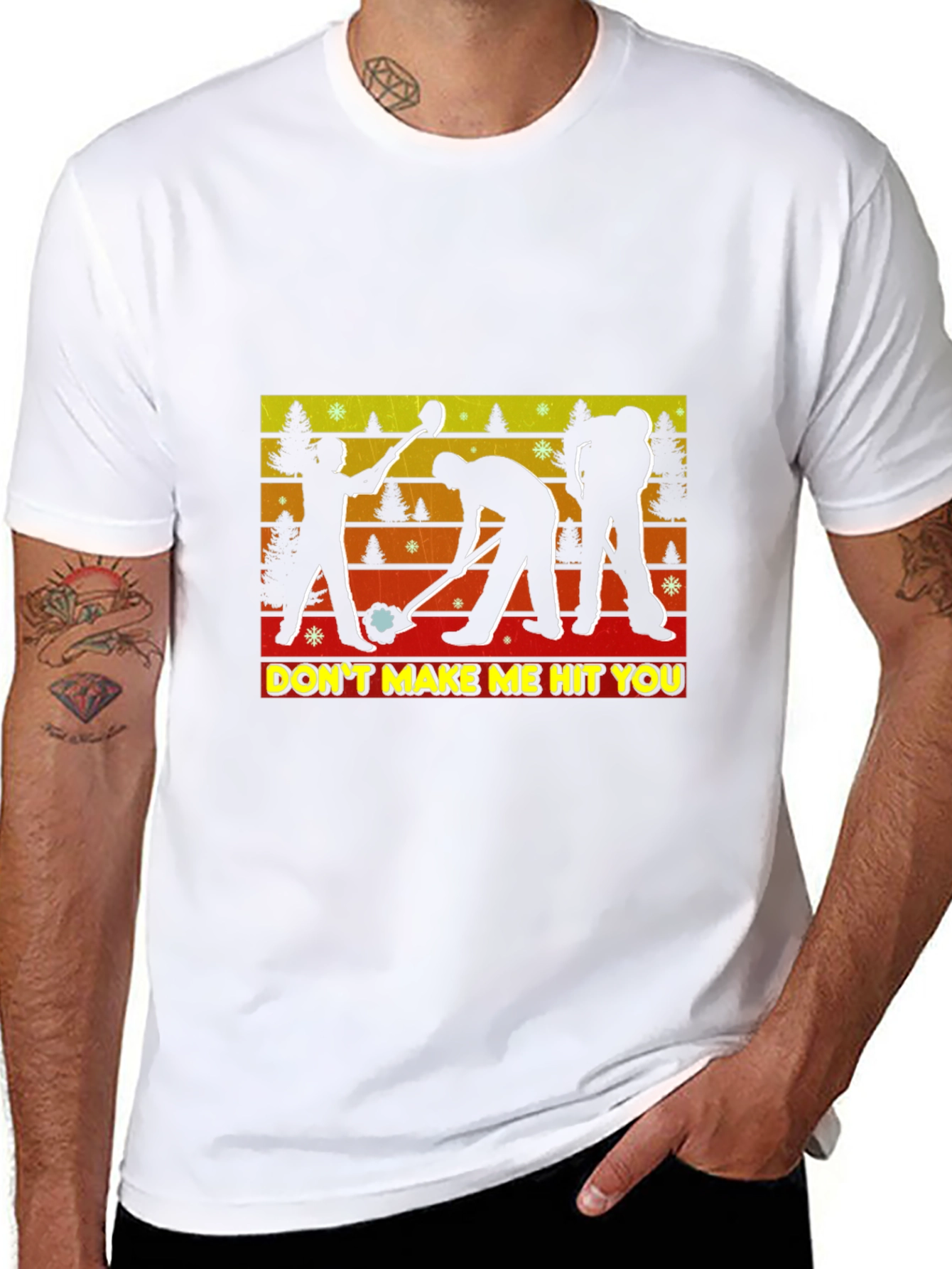 Dont Make Me Hit You Curling T-Shirt