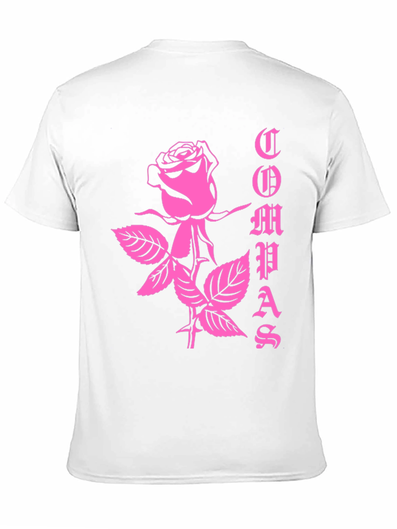 Rose Graphic Tee - Black Cotton T-Shirt