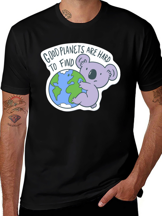 Koala Earth Graphic T-Shirt - Good Planets Are Hard To Find