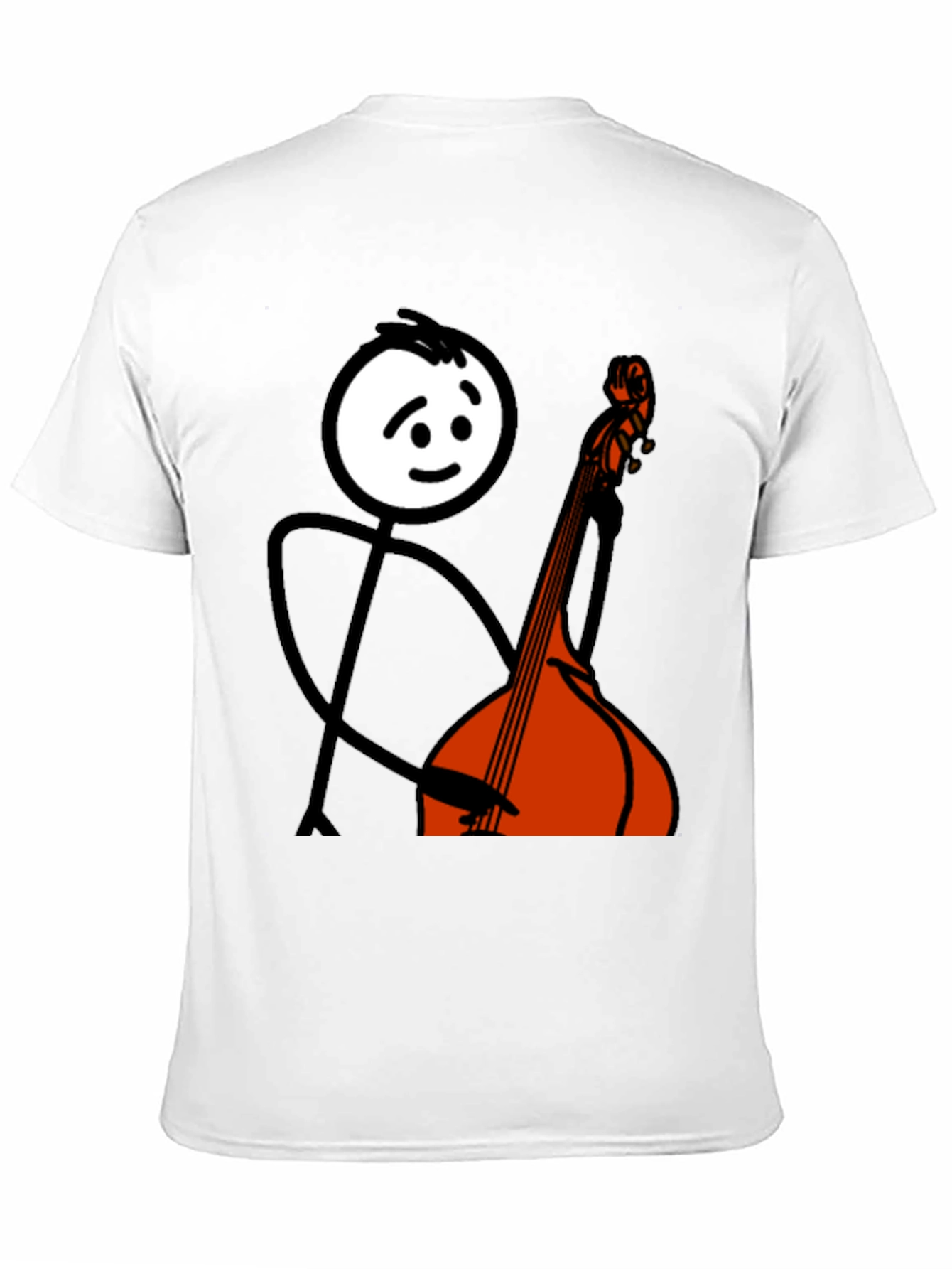 Stick Figure Bass Player Graphic Tee