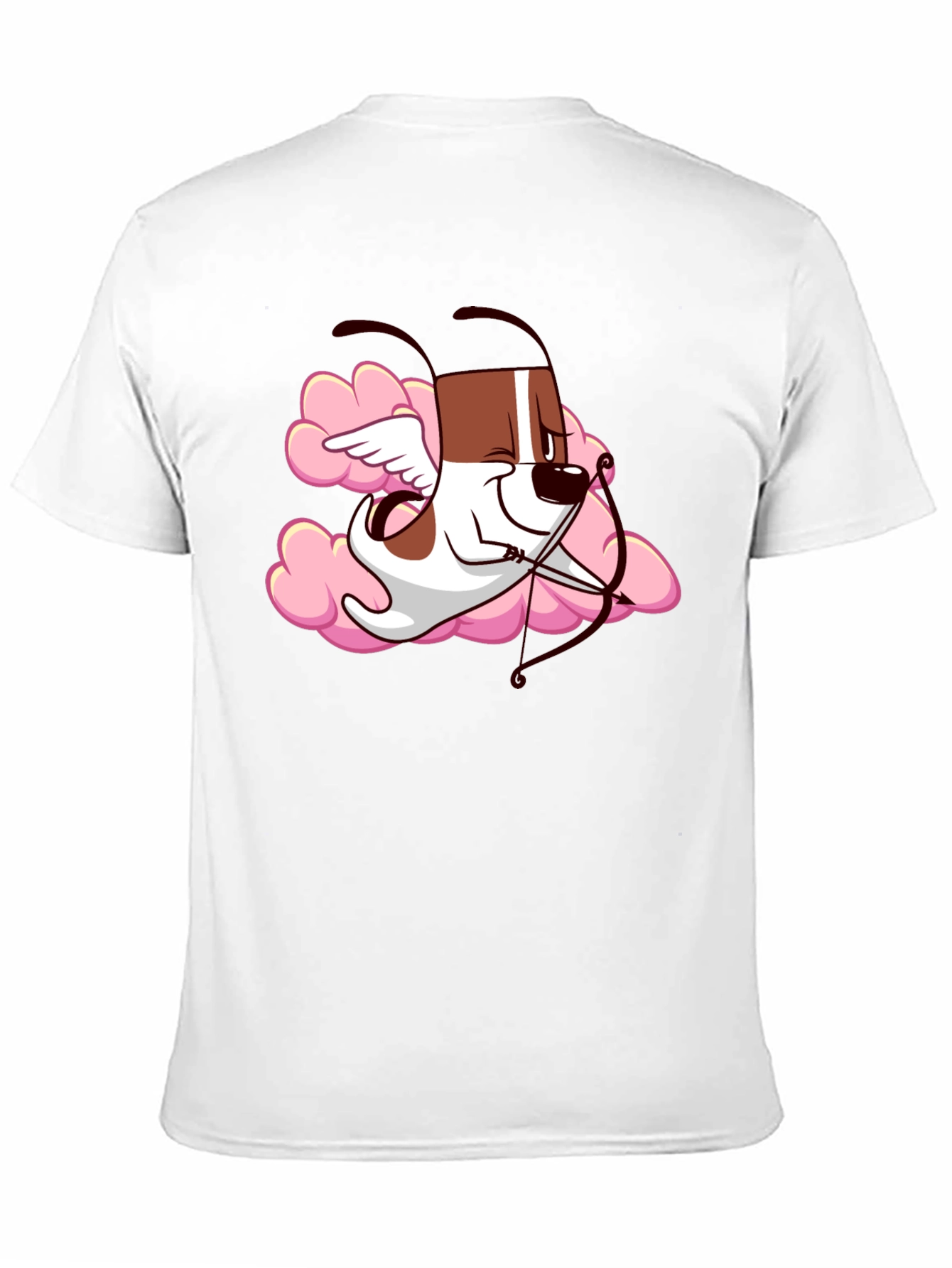 Cupid Dog Graphic T-Shirt - Black