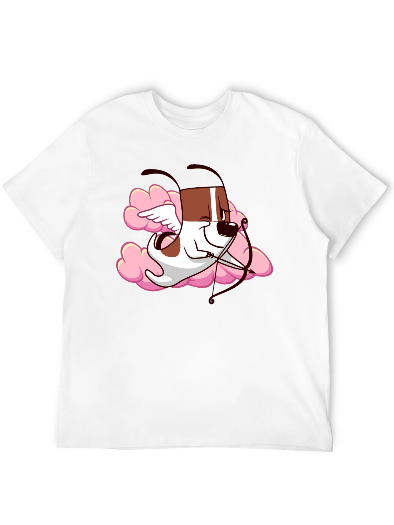 Cupid Dog Graphic T-Shirt - Black