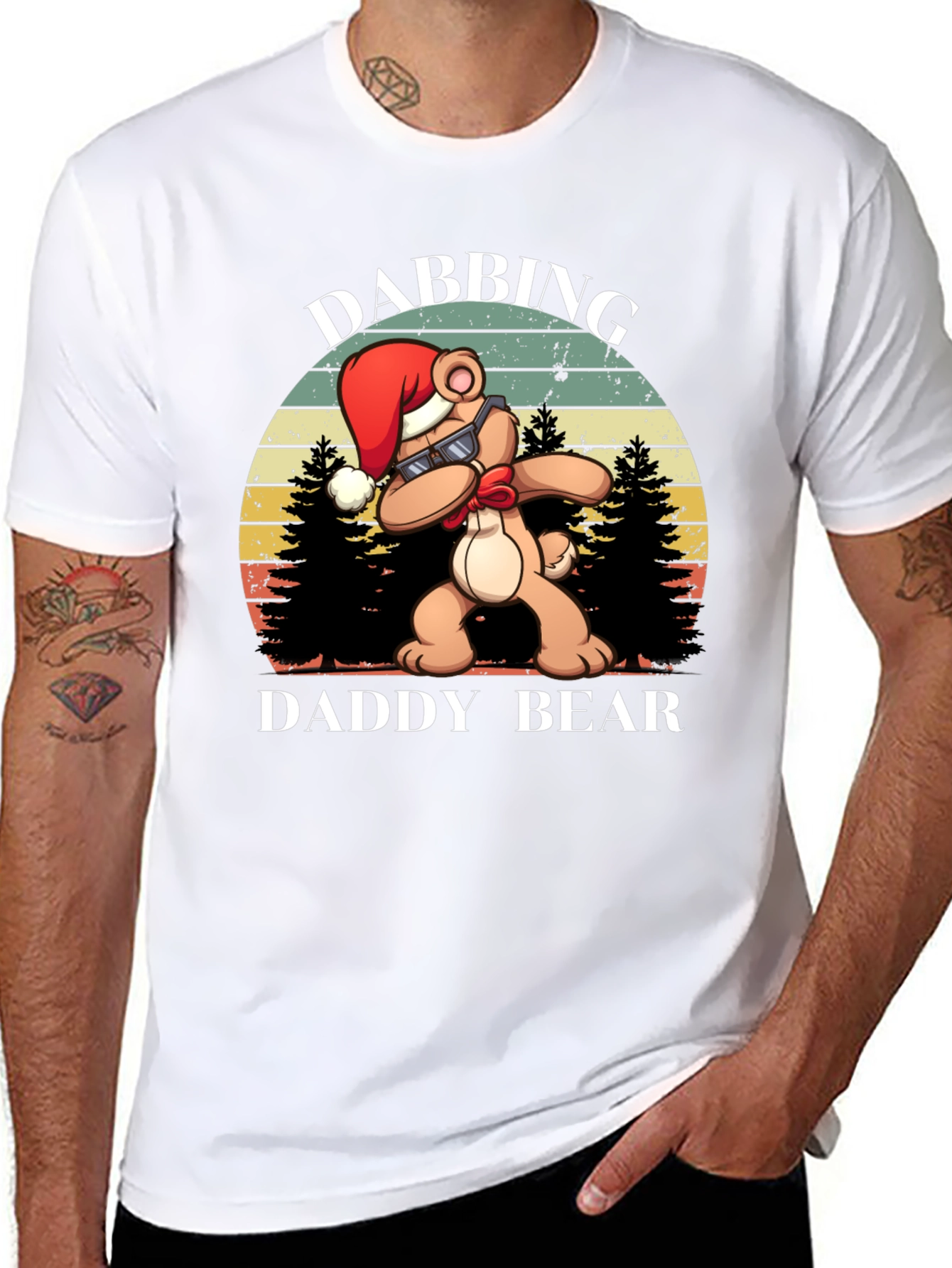 Dabbing Daddy Bear Christmas T-Shirt