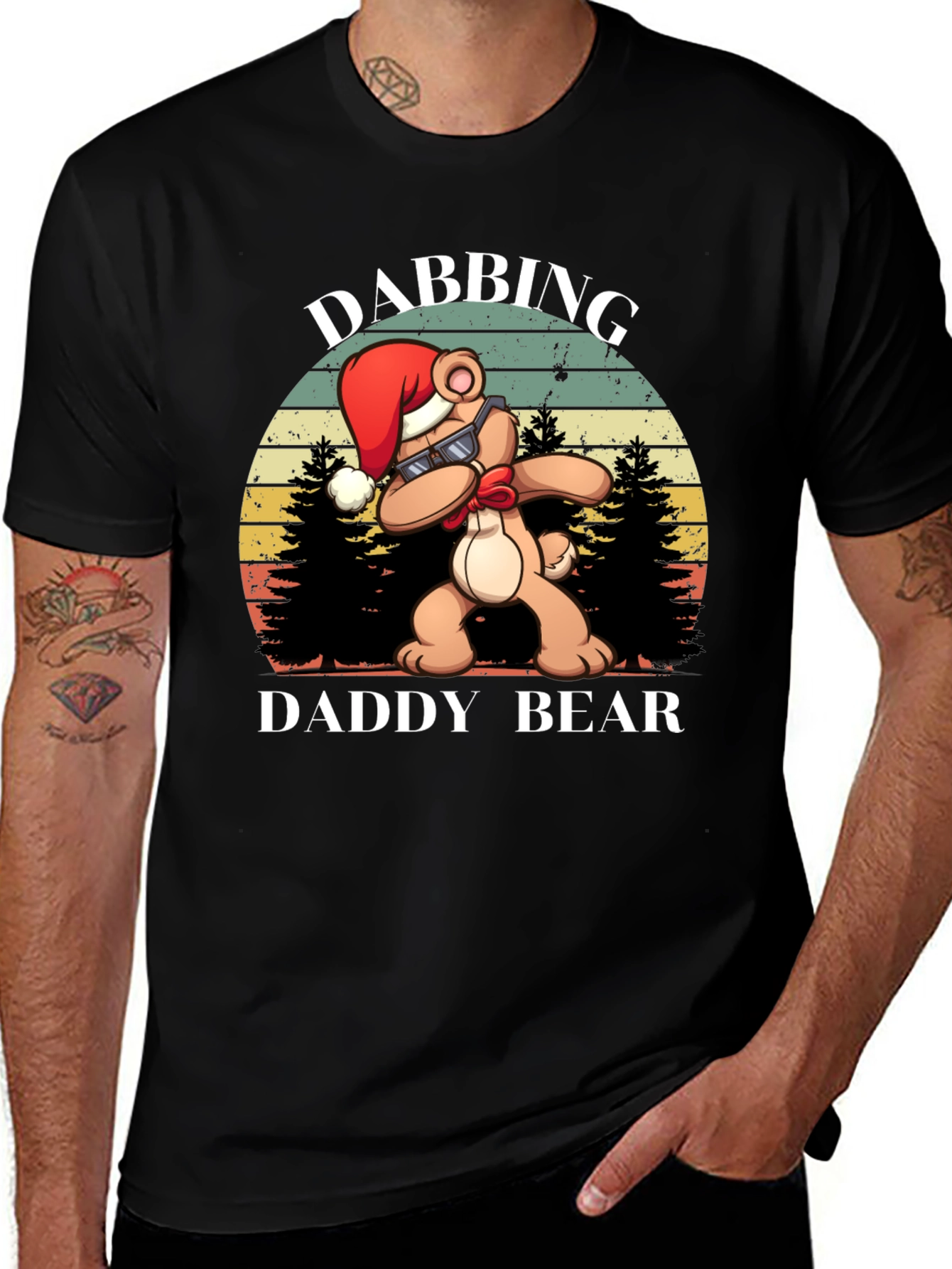 Dabbing Daddy Bear Christmas T-Shirt