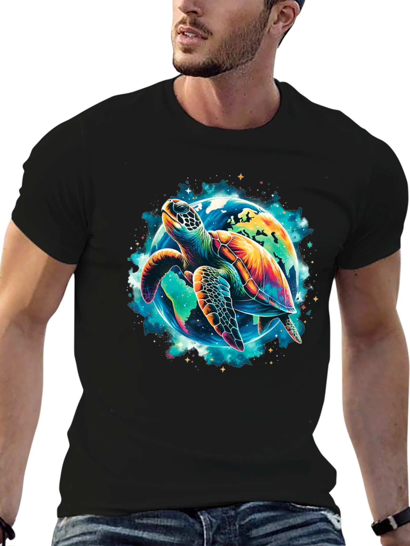 Turtle Planet Graphic Tee - Save the Earth