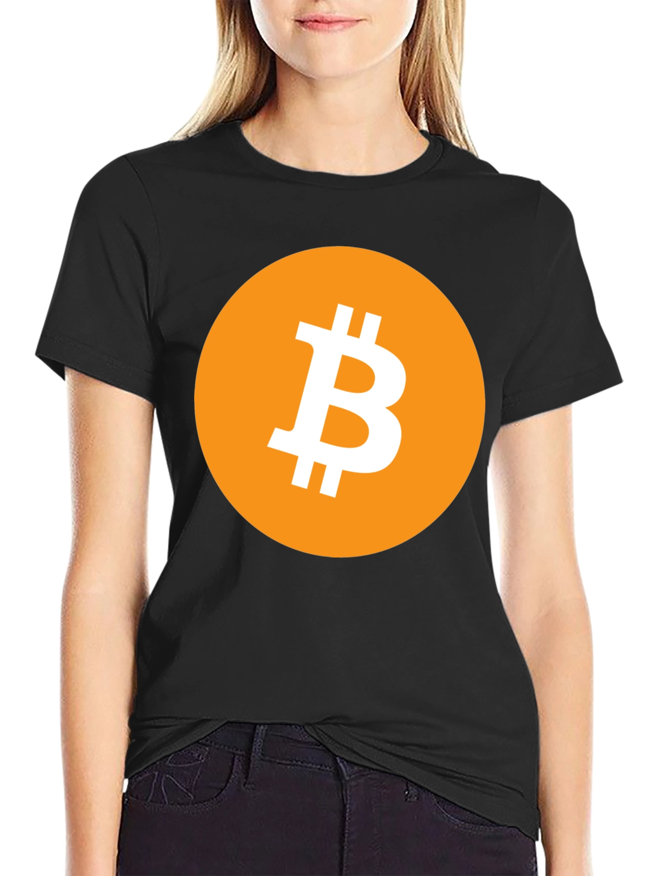 Bitcoin Logo Graphic Tee - Black
