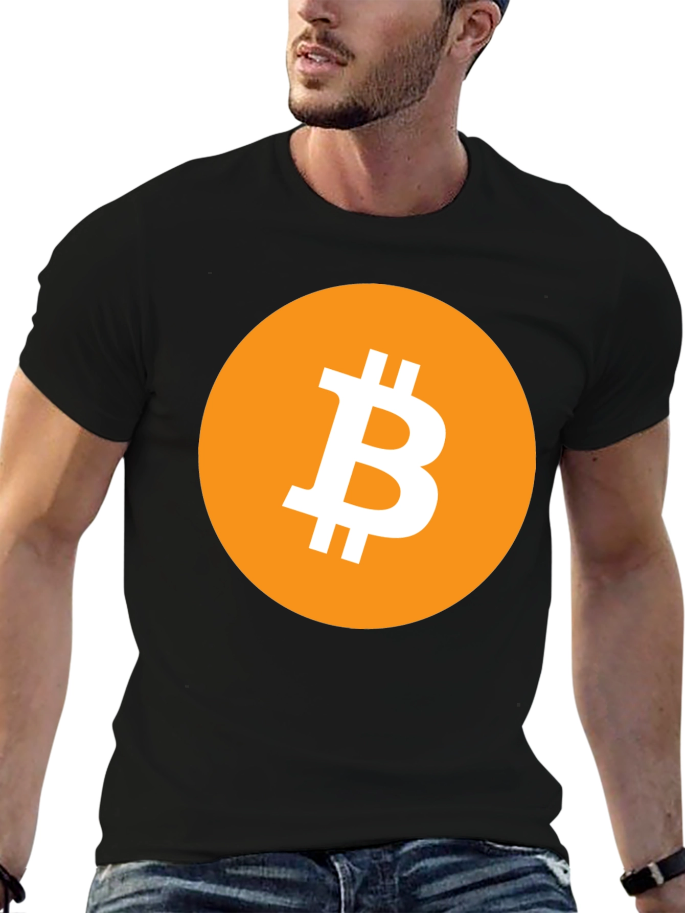 Bitcoin Logo Graphic Tee - Black