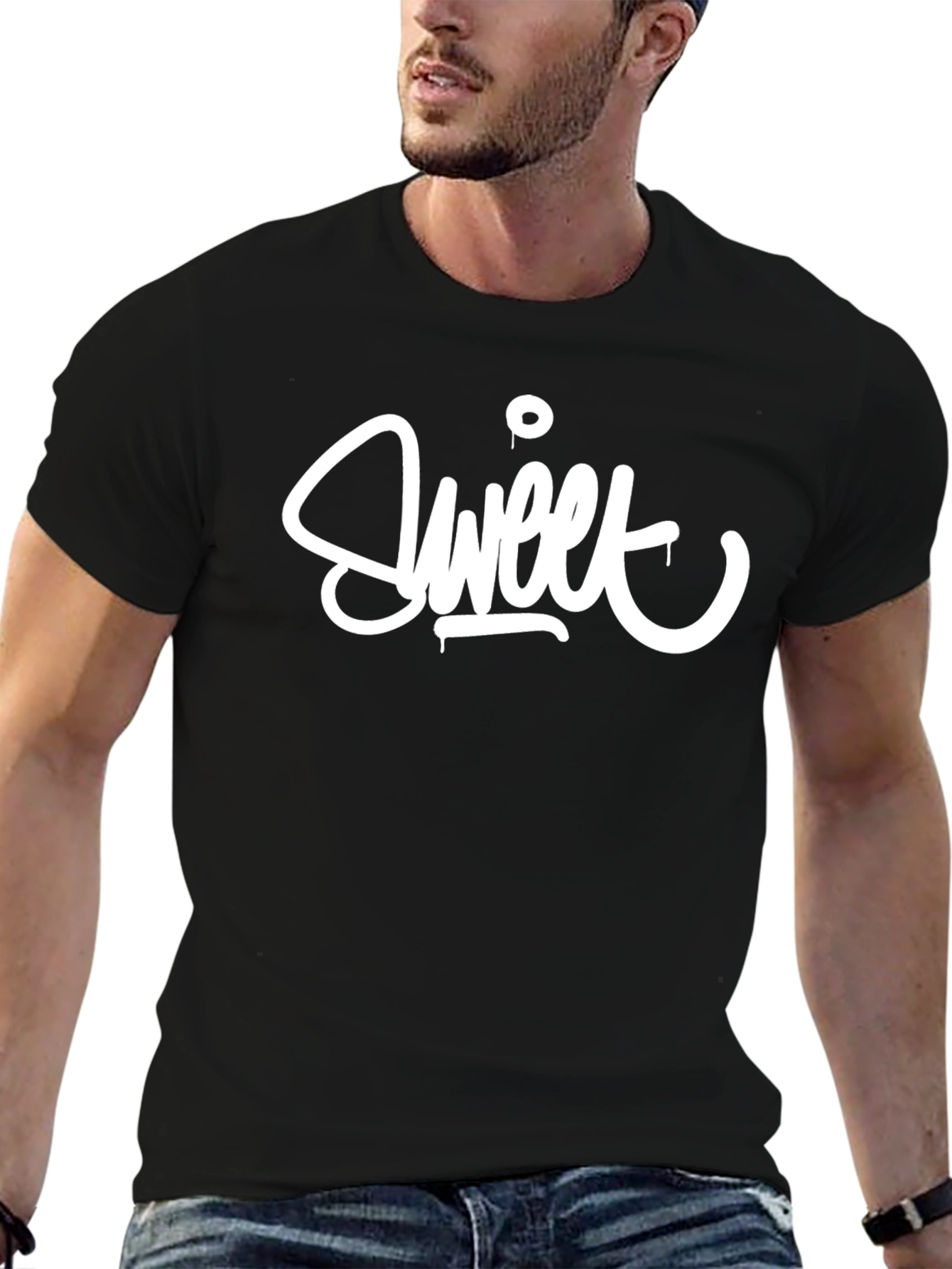 Sweet Graphic T-Shirt - Black Stylish Mens Tee