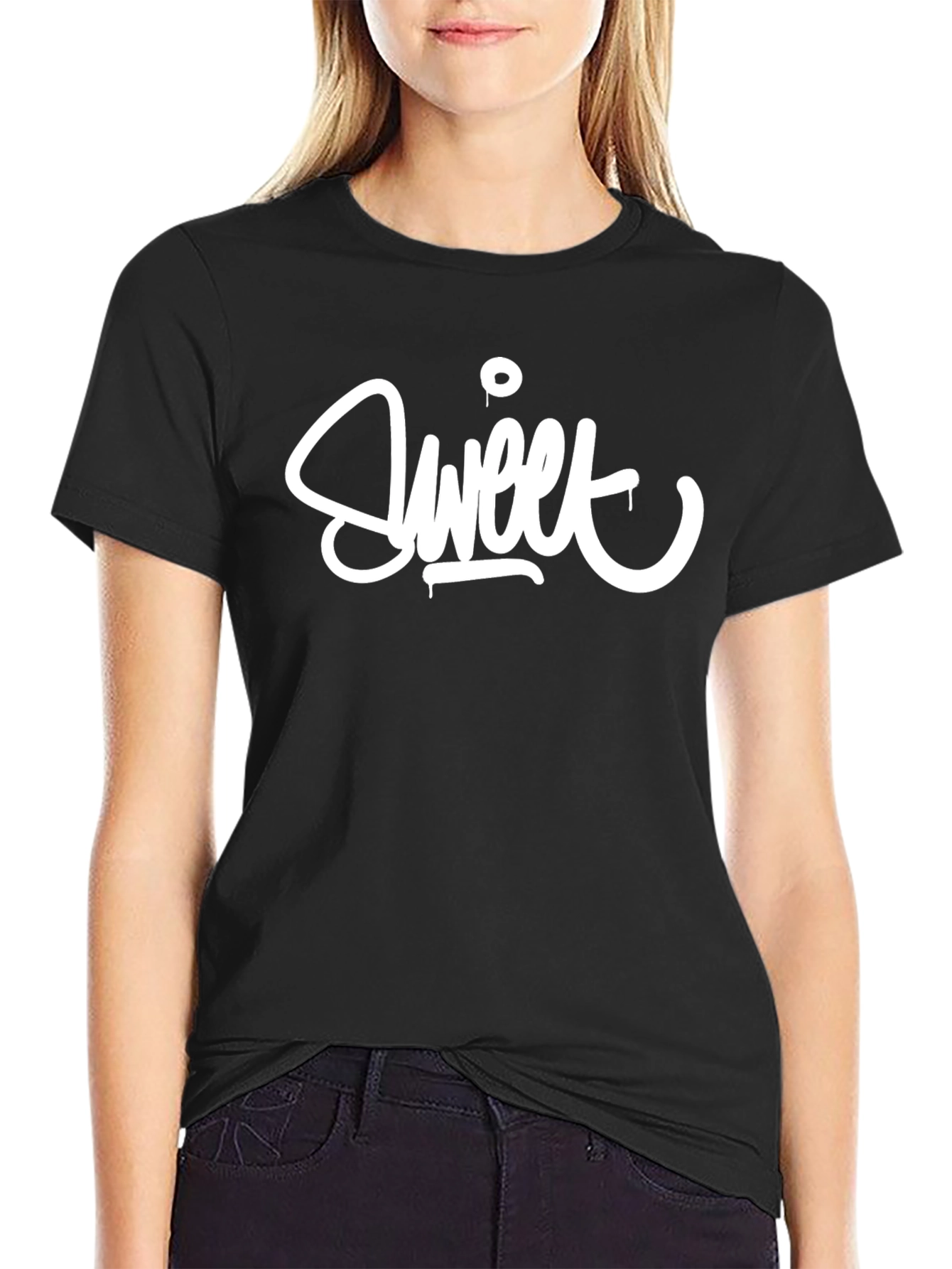 Sweet Graphic T-Shirt - Black Stylish Mens Tee
