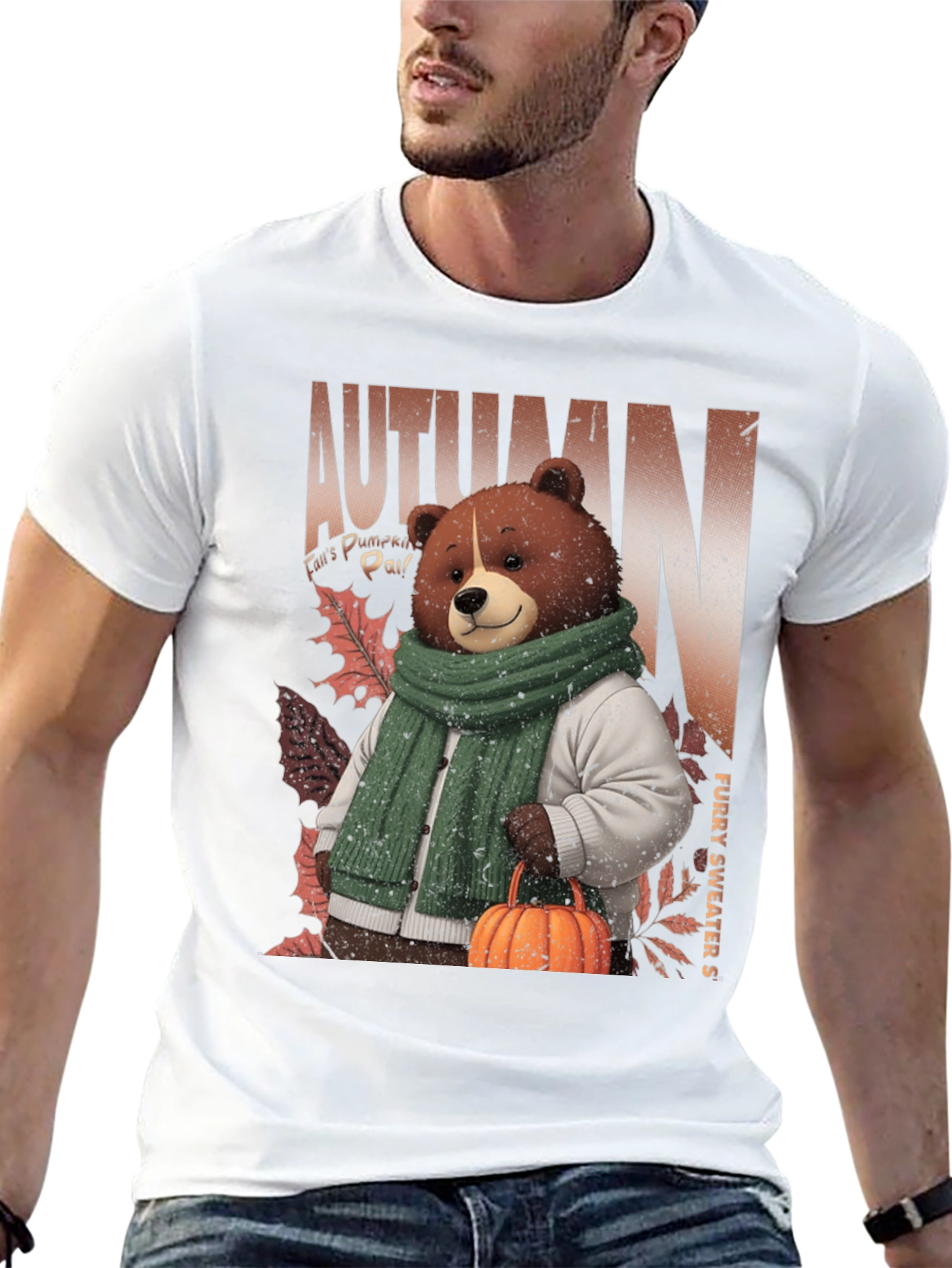 Autumn Bear T-Shirt - Cozy Fall Vibes