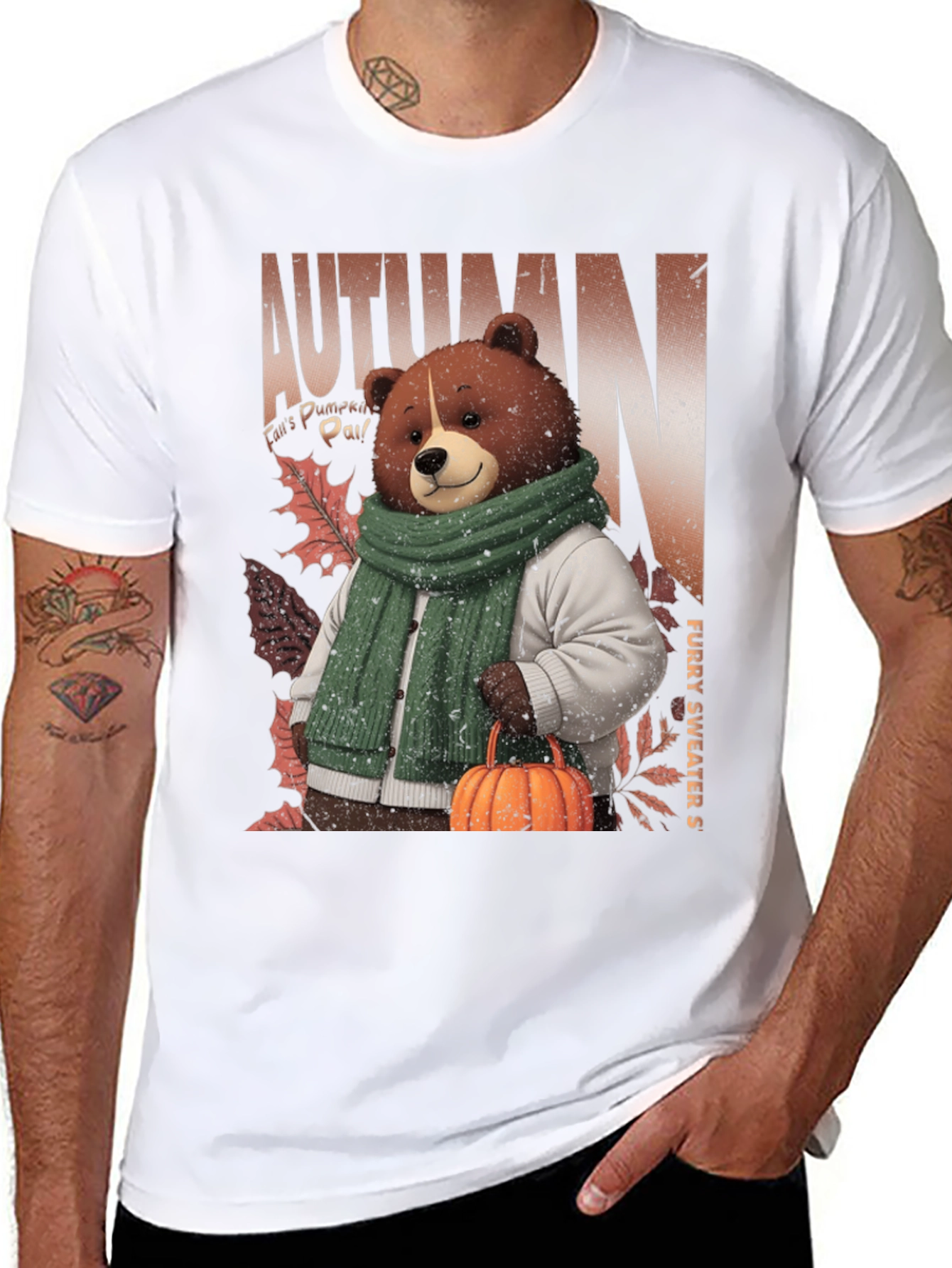 Autumn Bear T-Shirt - Cozy Fall Vibes