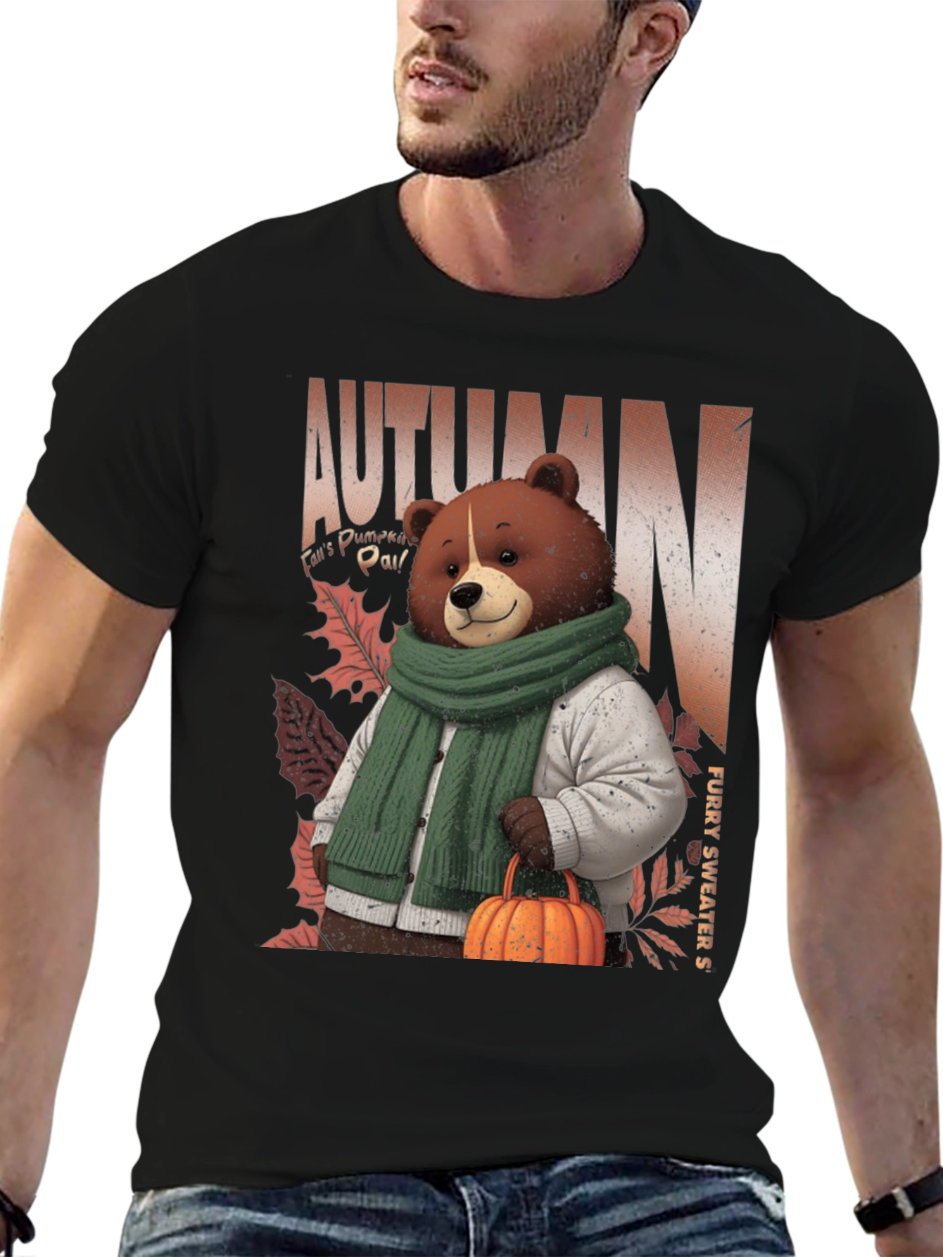 Autumn Bear T-Shirt - Cozy Fall Vibes