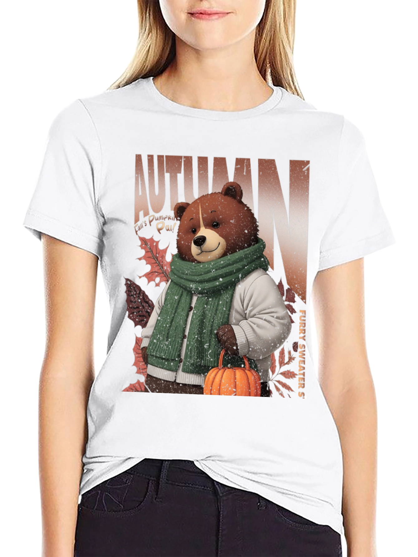Autumn Bear T-Shirt - Cozy Fall Vibes