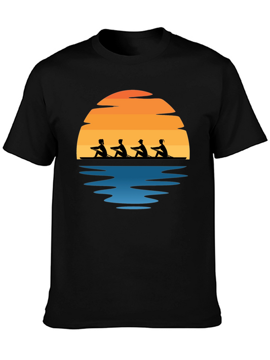 Rowing Team Sunset Graphic Tee