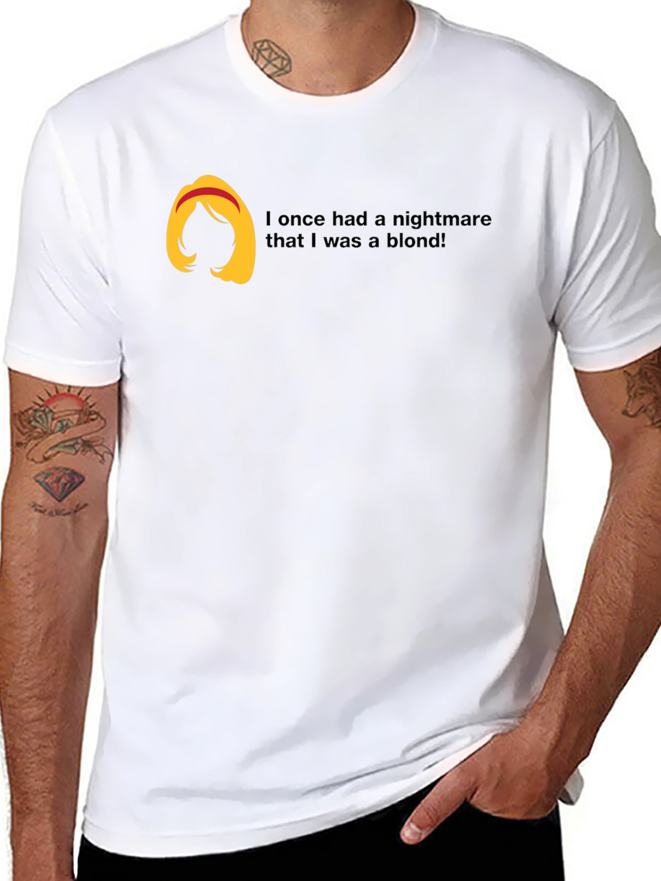 Brunette Nightmare T-Shirt Funny Hair Tee