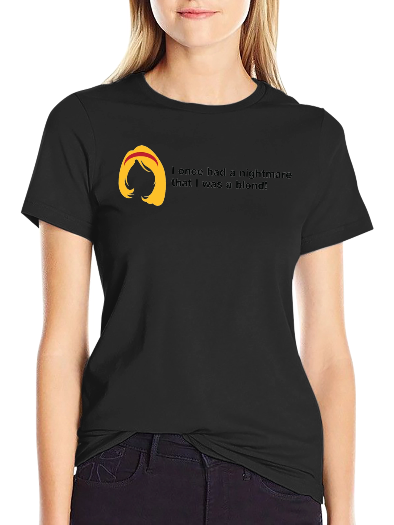 Brunette Nightmare T-Shirt Funny Hair Tee