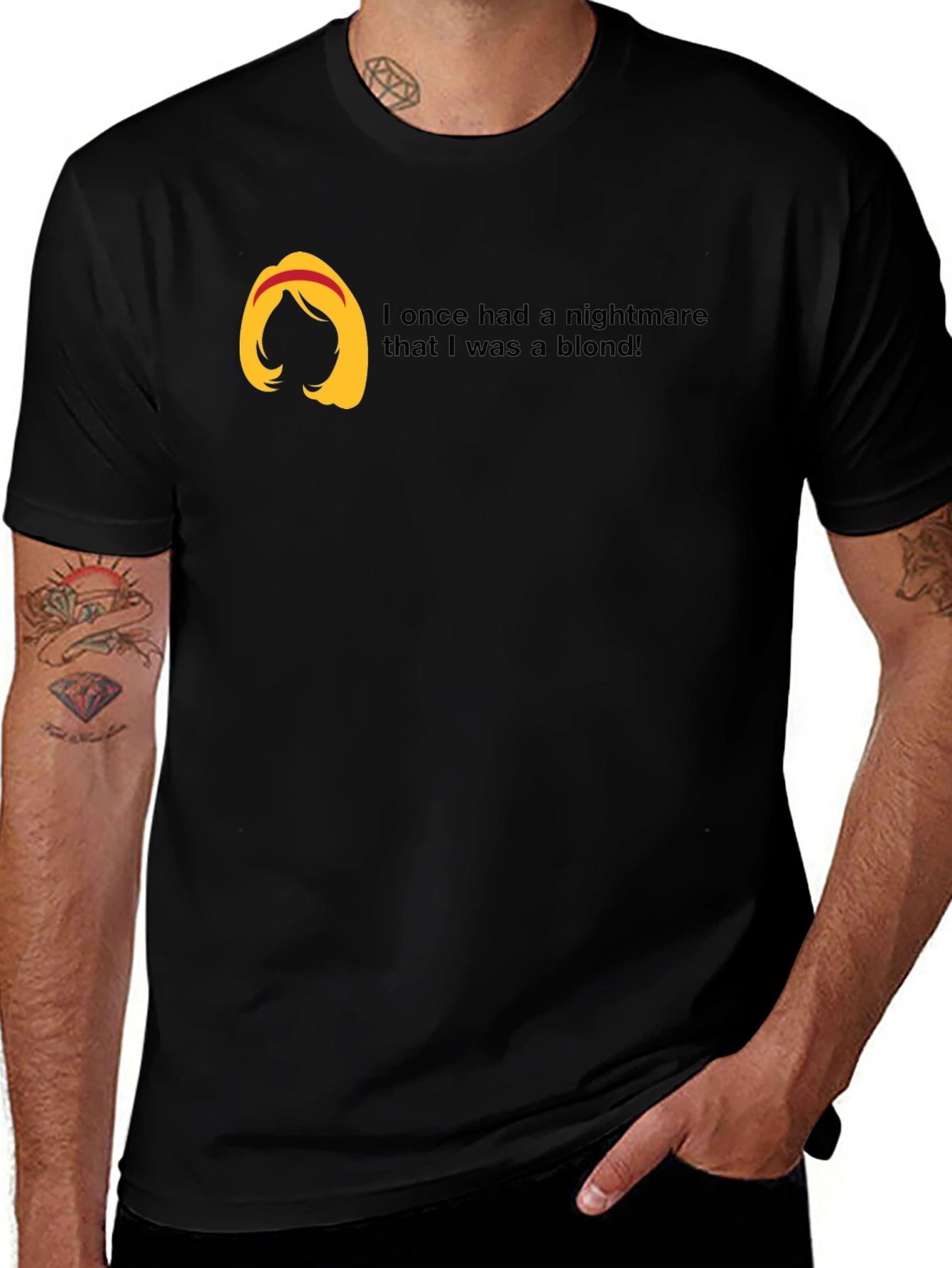 Brunette Nightmare T-Shirt Funny Hair Tee