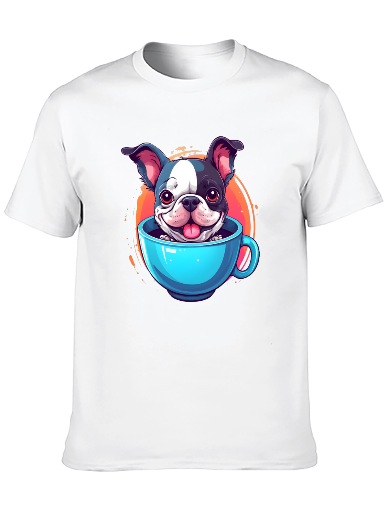 Cute Dog in a Cup Graphic Tee